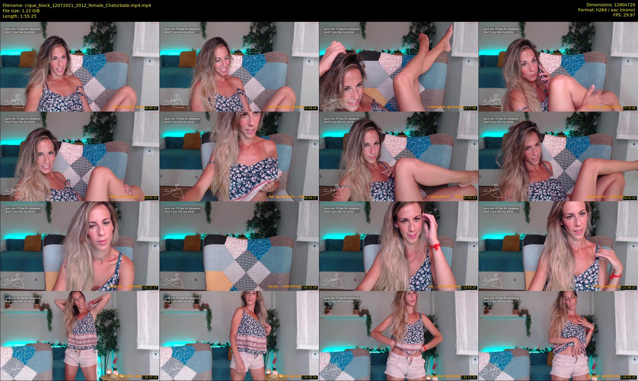 cique_black — 116 minute Chaturbate female cam show recording, 720p, Jul 12, 2021