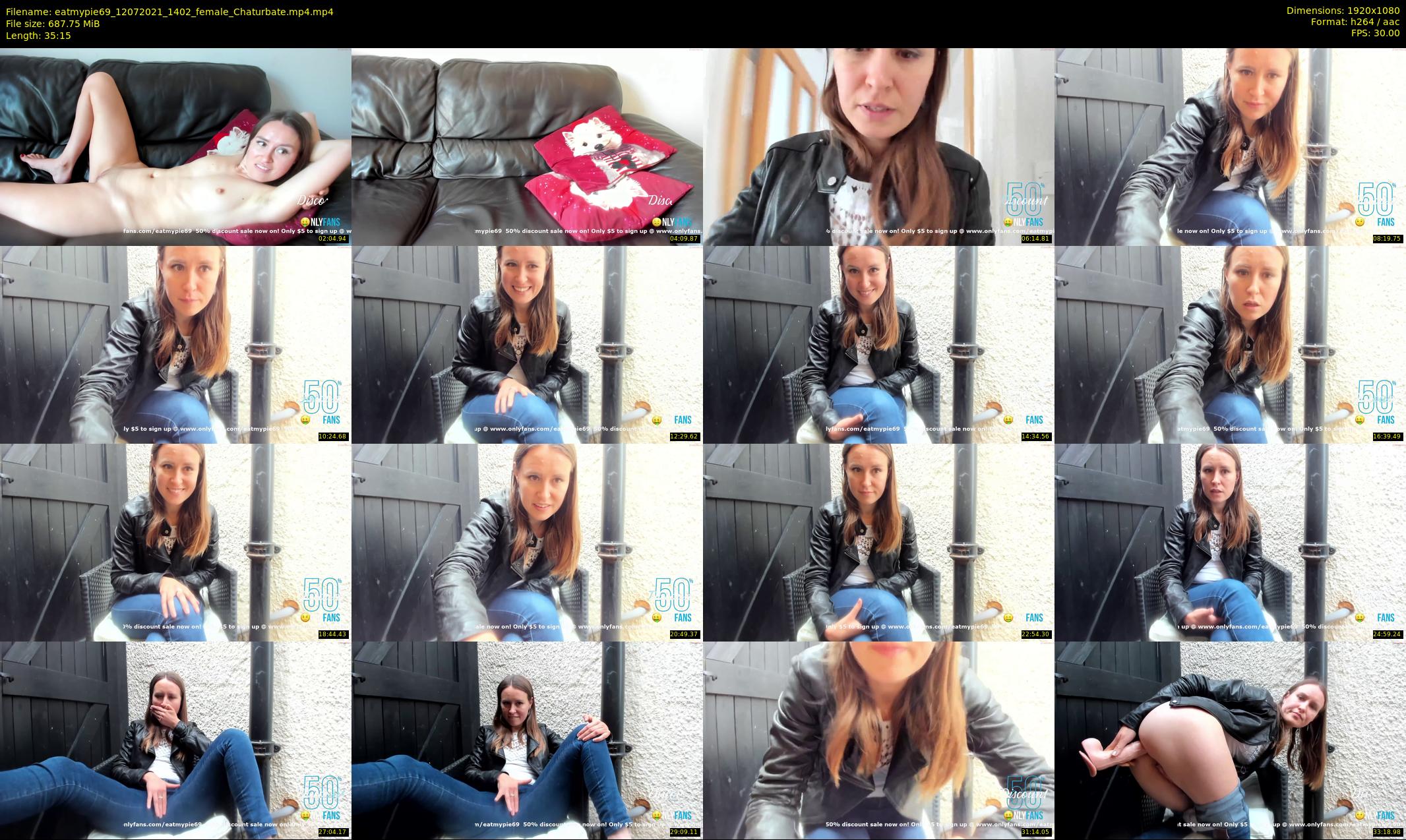 eatmypie69 — 36 minute Chaturbate female cam show recording, 1080p, Jul 12, 2021