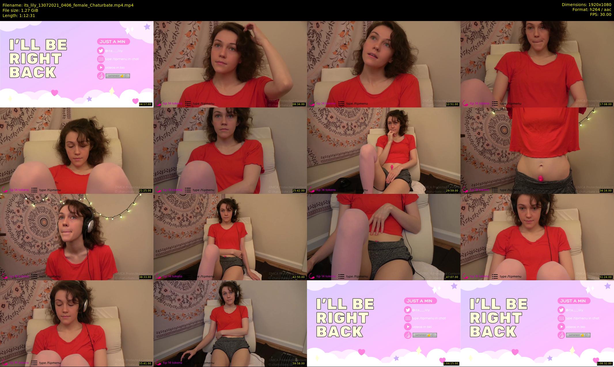 its_lily — 73 minute Chaturbate female cam show recording, 1080p, Jul 13, 2021