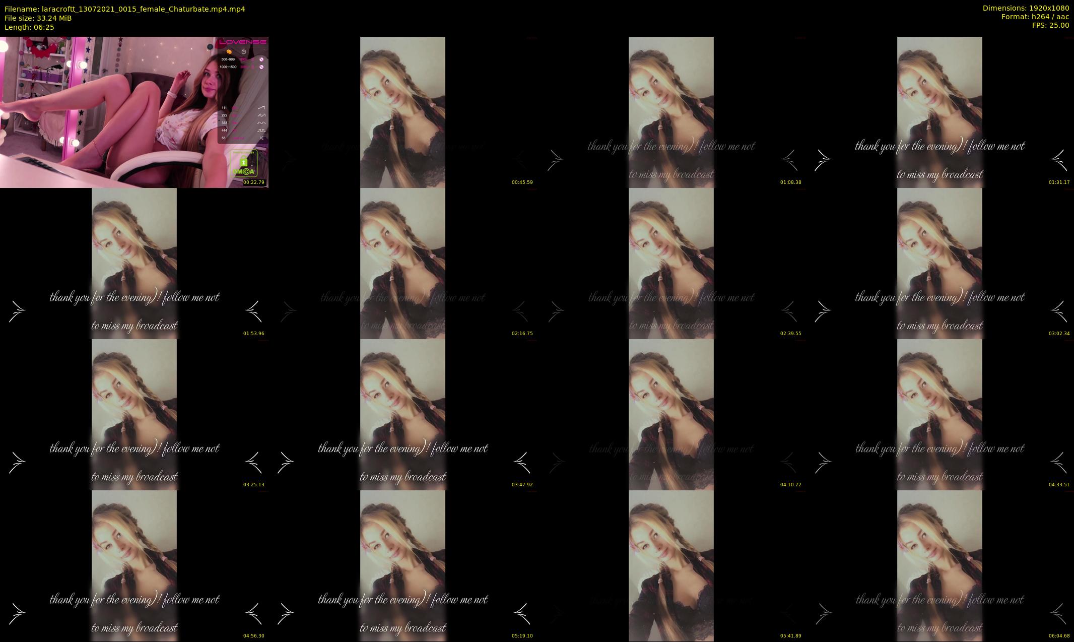 laracroftt — 7 minute Chaturbate female cam show recording, 1080p, Jul 13, 2021