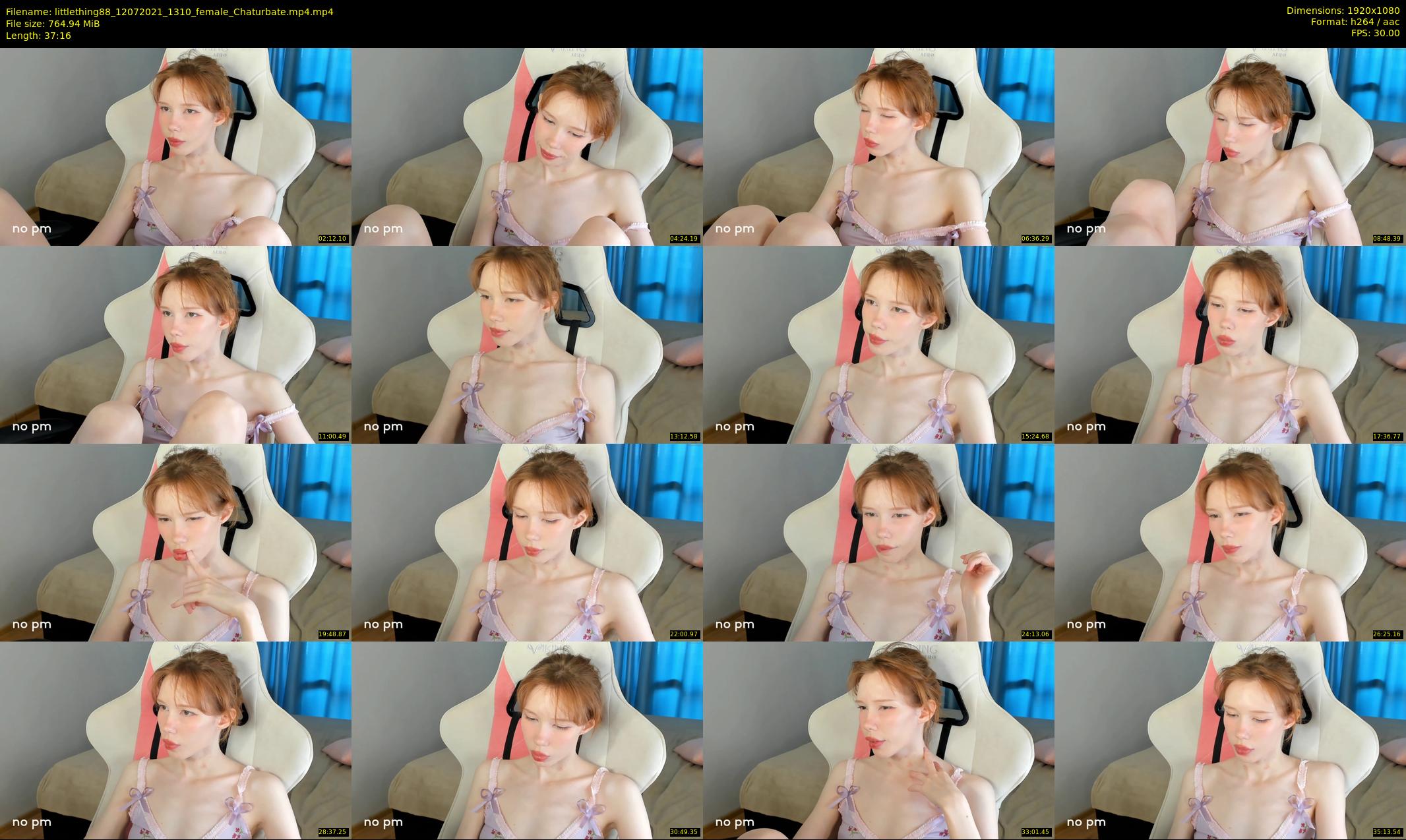 littlething88 — 38 minute Chaturbate female cam show recording, 1080p, Jul 12, 2021