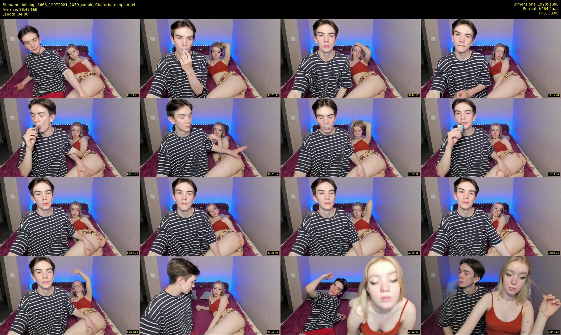 lollipops6666 — 4 minute Chaturbate couple cam show recording, 1080p, Jul 12, 2021