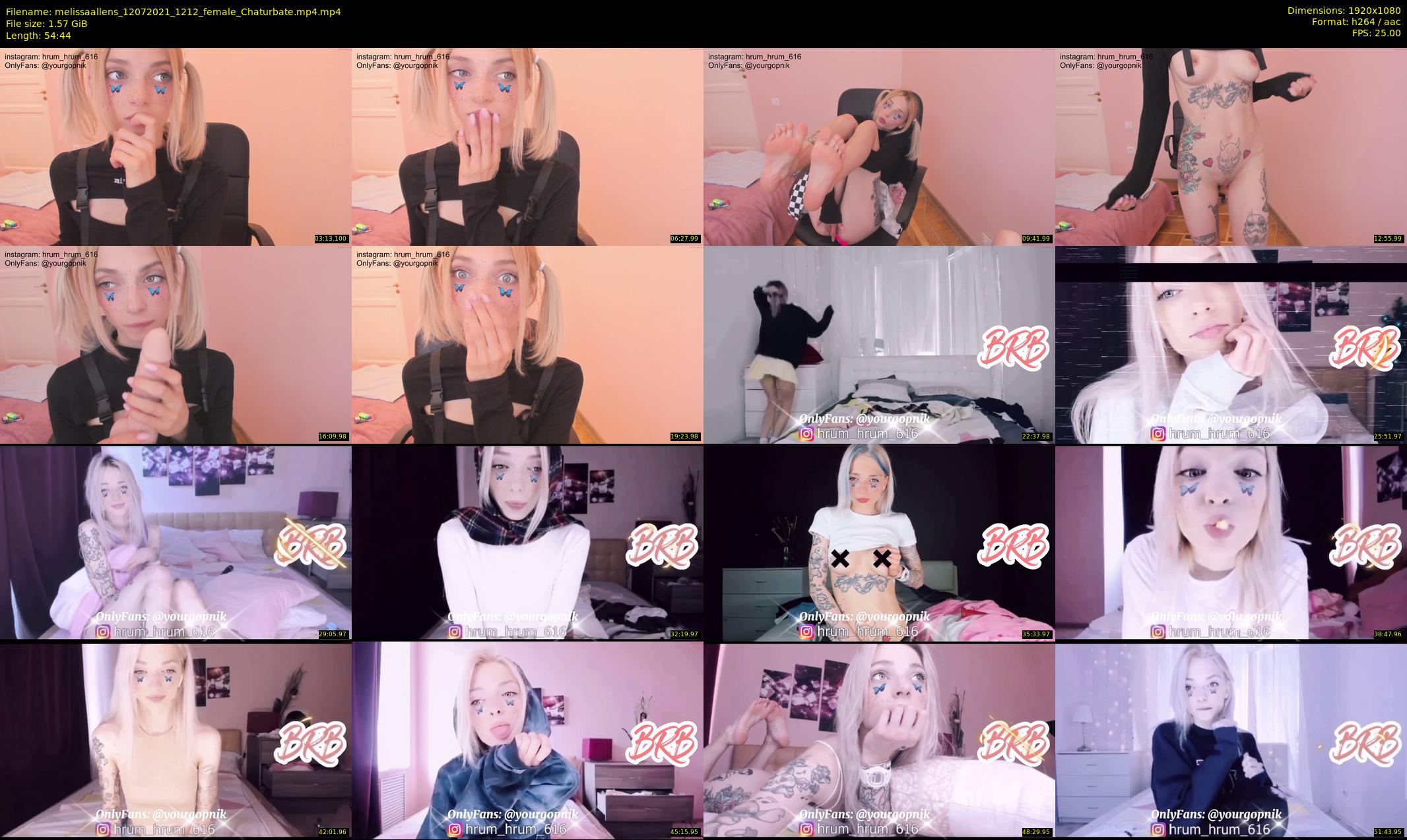 melissaallens — 55 minute Chaturbate female cam show recording, 1080p, Jul 12, 2021