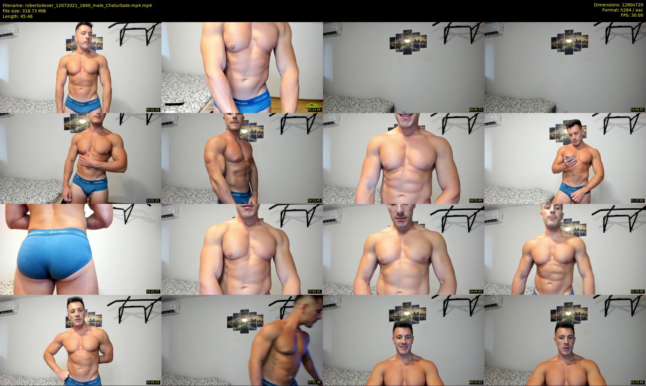 roberto4ever — 46 minute Chaturbate male cam show recording, 720p, Jul 12, 2021