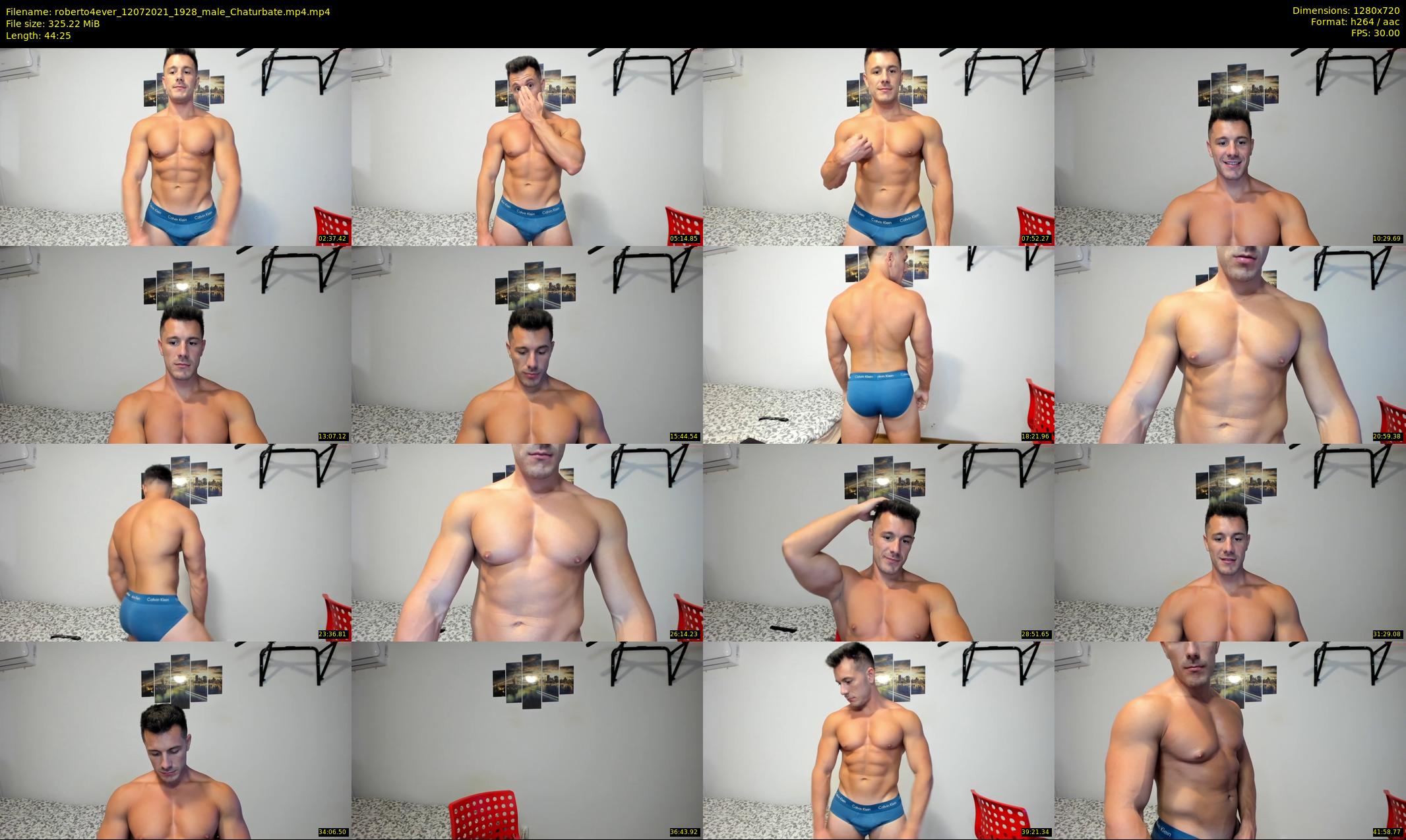 roberto4ever — 45 minute Chaturbate male cam show recording, 720p, Jul 12, 2021