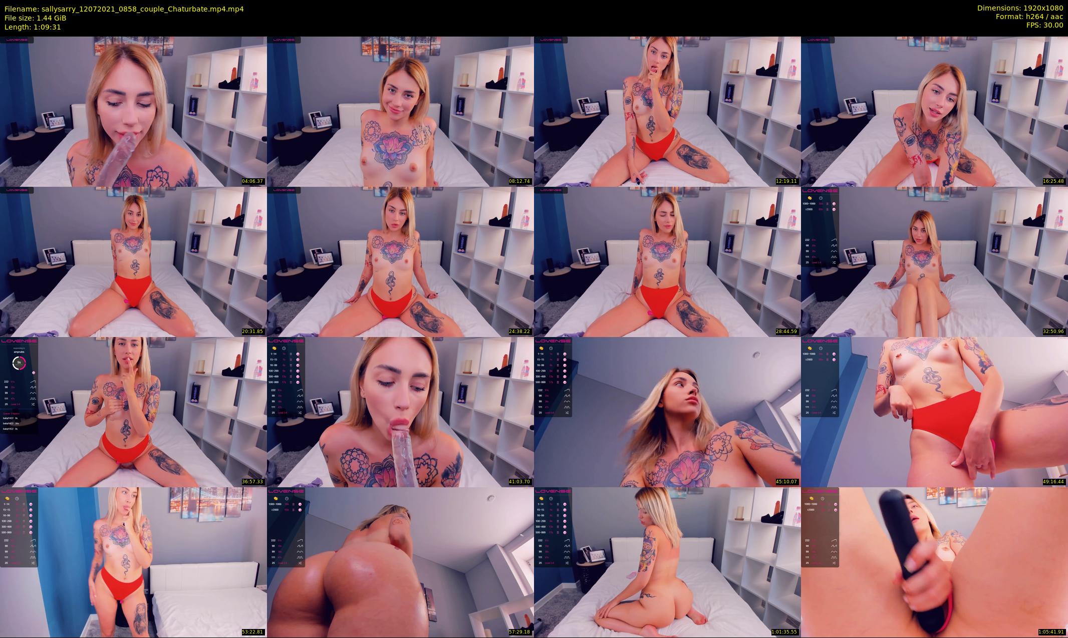 sallysarry — 70 minute Chaturbate couple cam show recording, 1080p, Jul 12, 2021