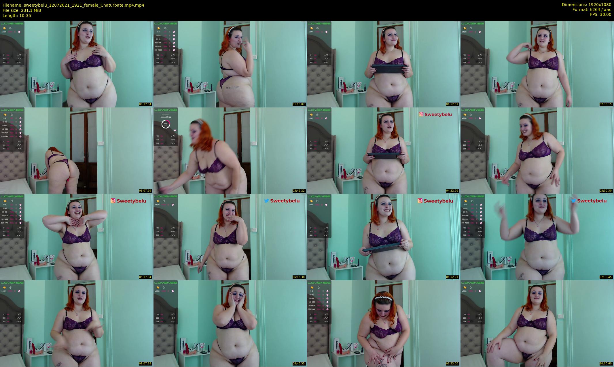 sweetybelu — 11 minute Chaturbate female cam show recording, 1080p, Jul 12, 2021
