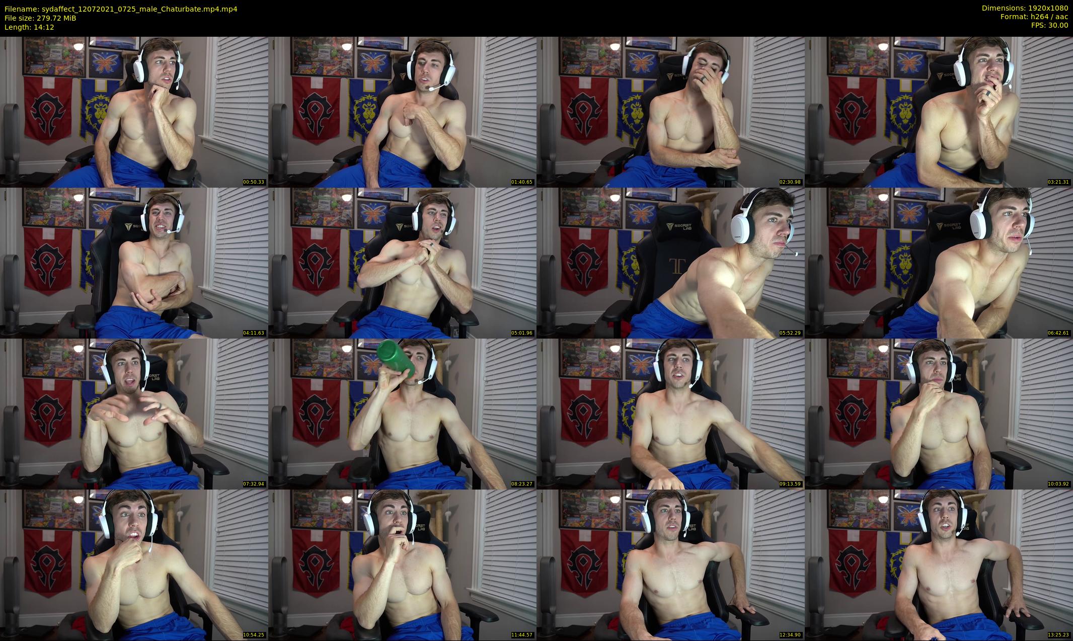sydaffect — 15 minute Chaturbate male cam show recording, 1080p, Jul 12, 2021