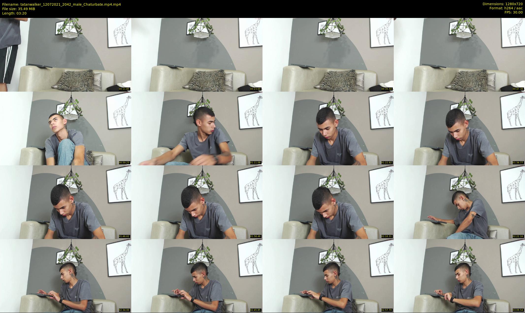 tatanwalker — 4 minute Chaturbate male cam show recording, 720p, Jul 12, 2021