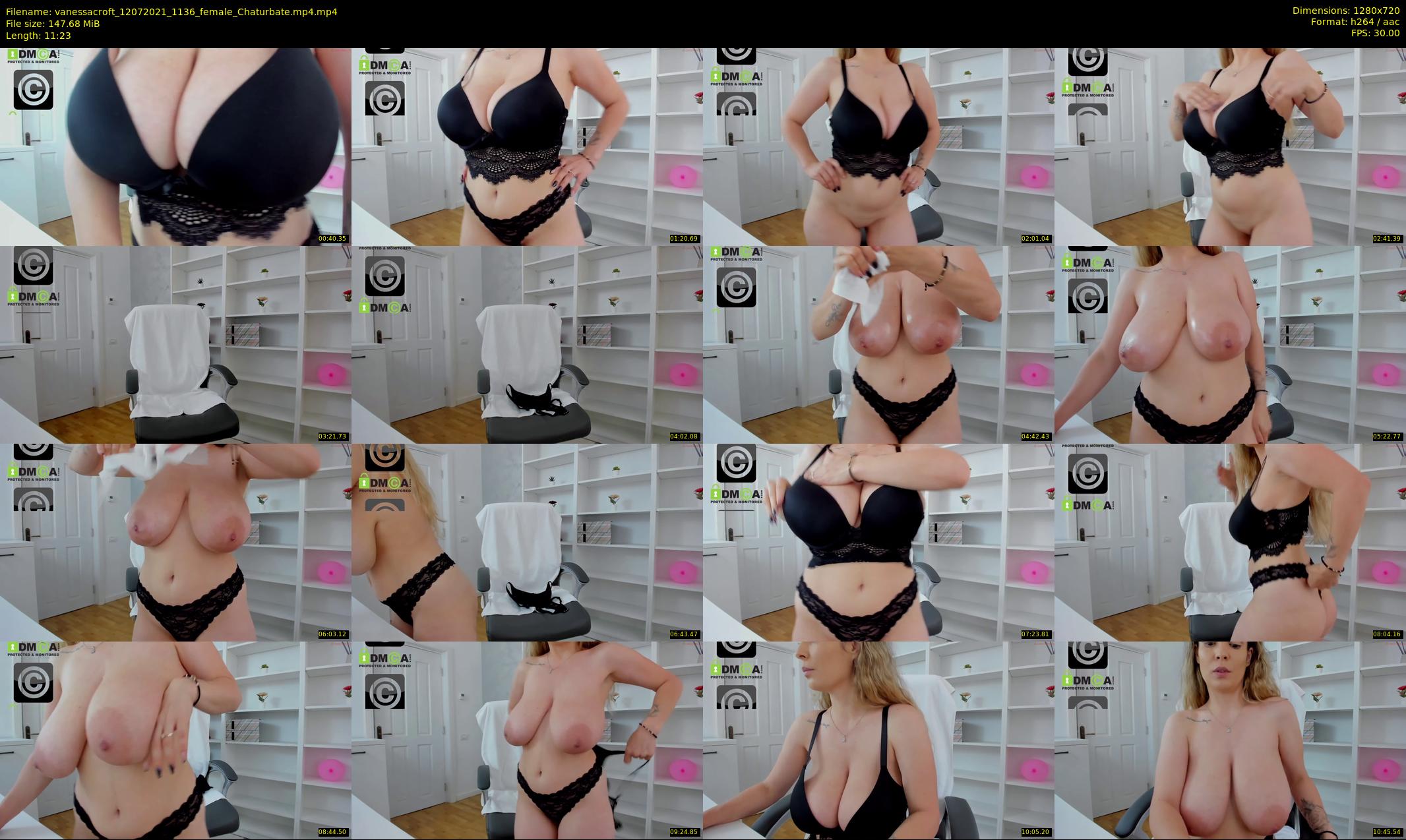 vanessacroft — 12 minute Chaturbate female cam show recording, 720p, Jul 12, 2021