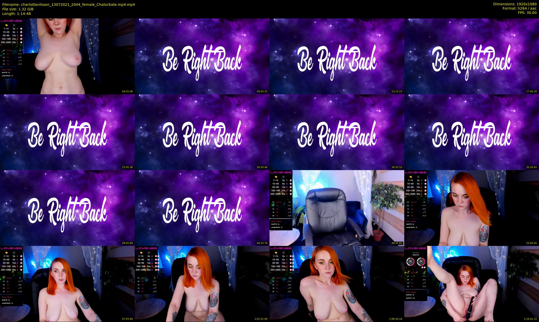 charlottanilsson — 75 minute Chaturbate female cam show recording, 1080p, Jul 13, 2021