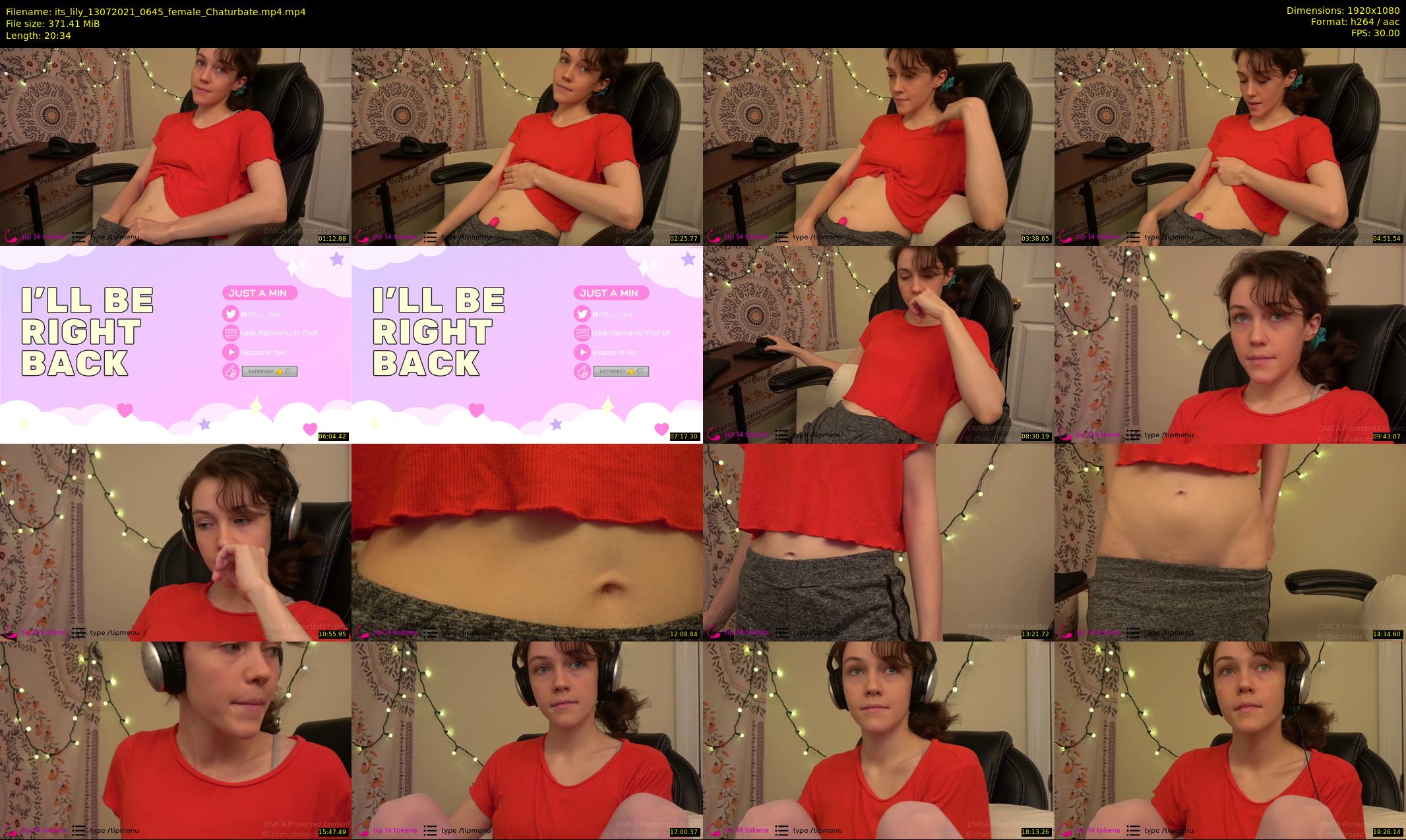its_lily — 21 minute Chaturbate female cam show recording, 1080p, Jul 13, 2021