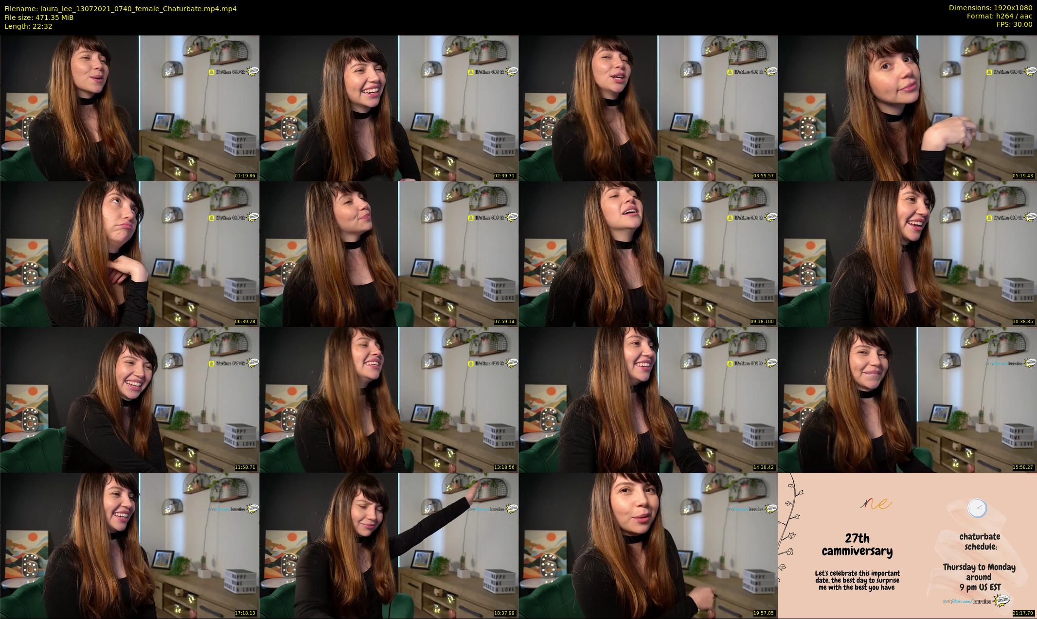 laura_lee — 23 minute Chaturbate female cam show recording, 1080p, Jul 13, 2021