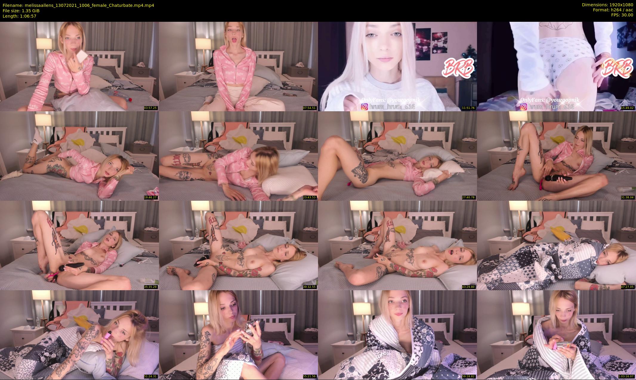 melissaallens — 67 minute Chaturbate female cam show recording, 1080p, Jul 13, 2021