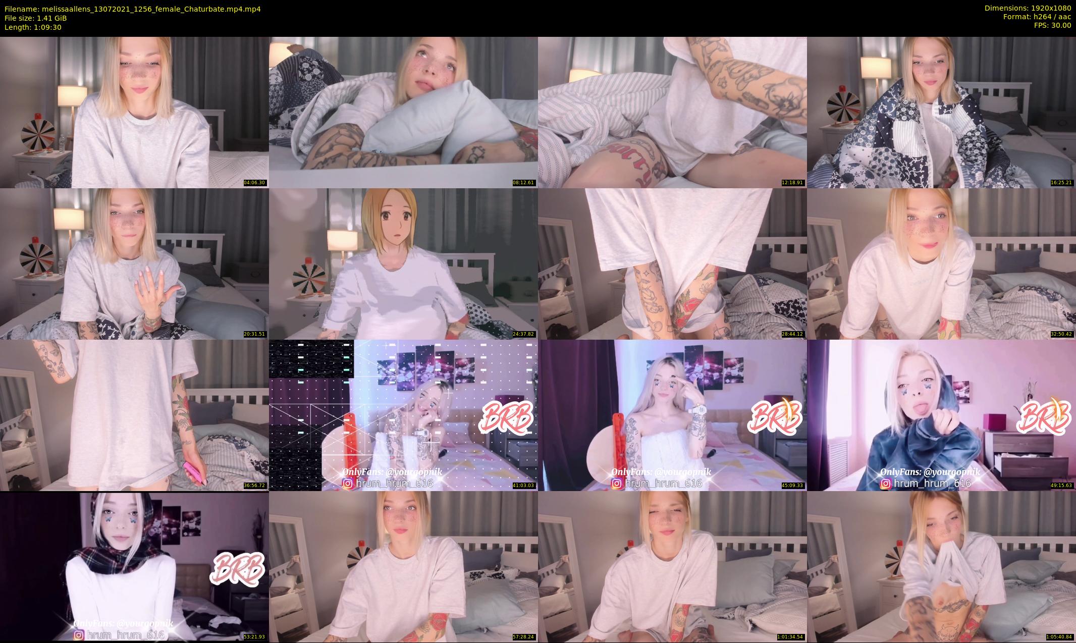 melissaallens — 70 minute Chaturbate female cam show recording, 1080p, Jul 13, 2021