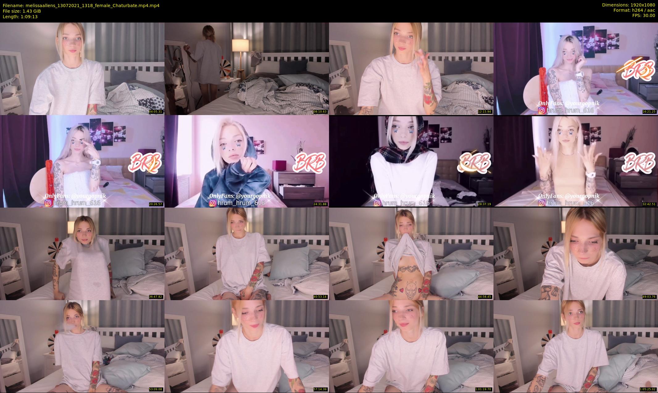 melissaallens — 70 minute Chaturbate female cam show recording, 1080p, Jul 13, 2021