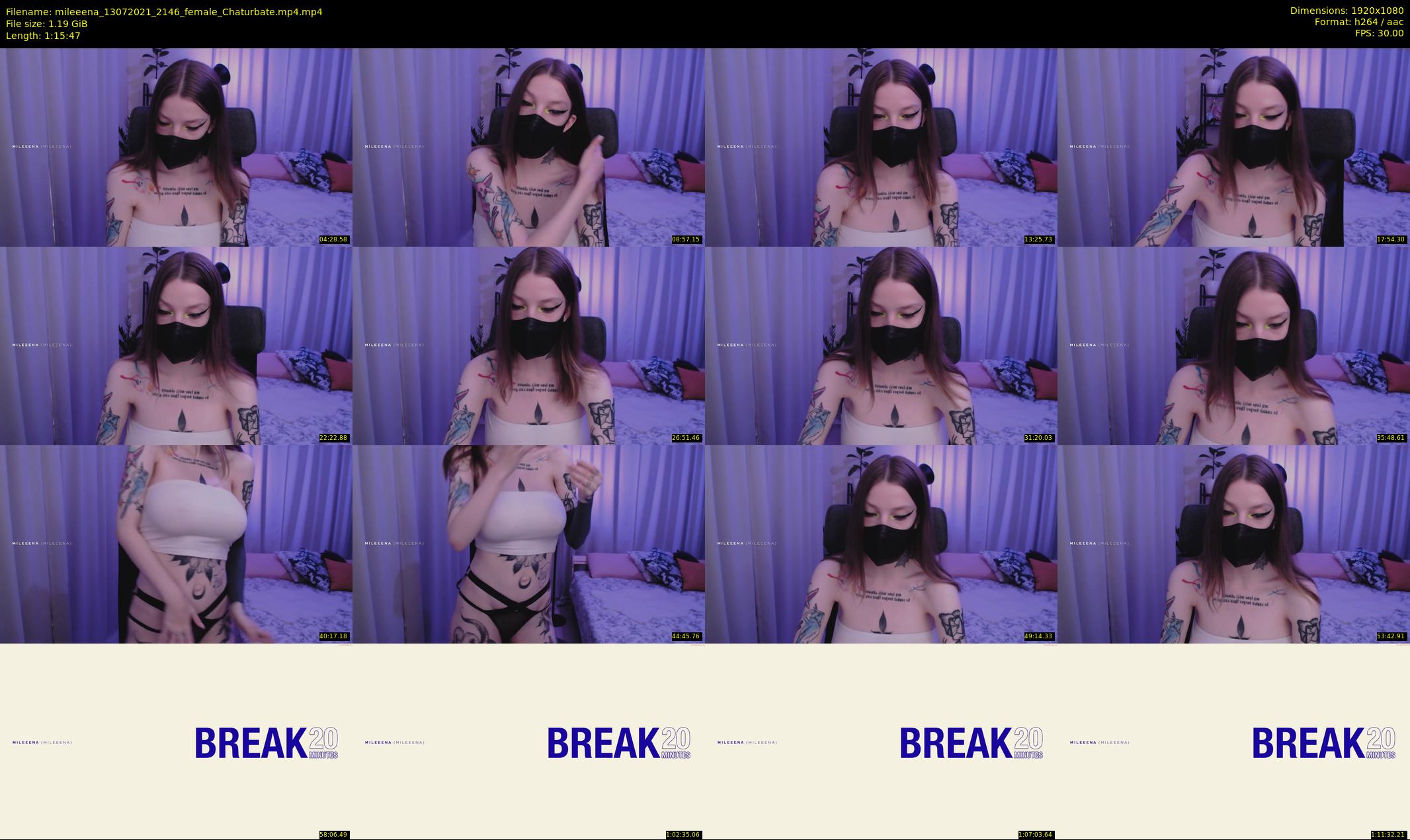 mileeena — 76 minute Chaturbate female cam show recording, 1080p, Jul 13, 2021