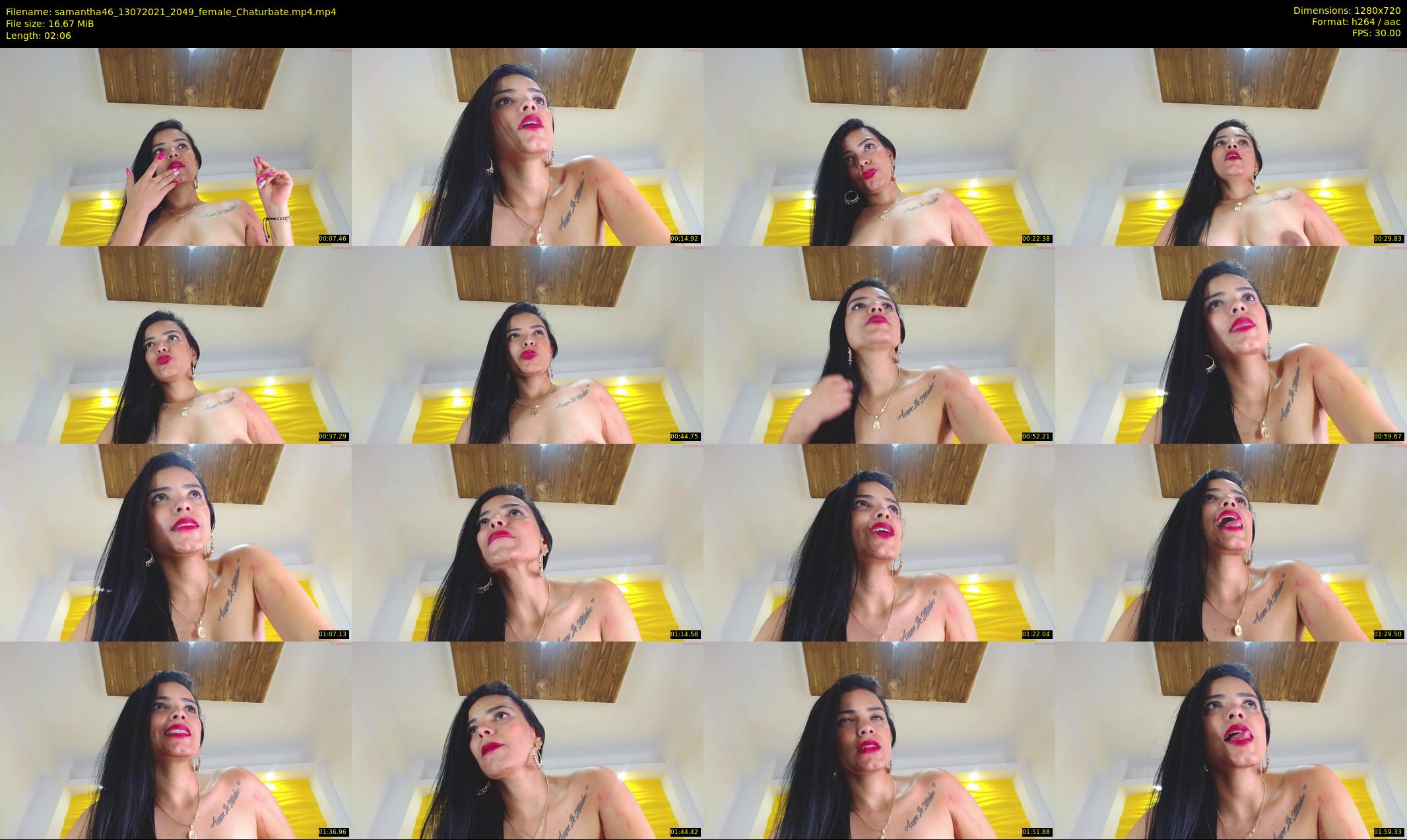 samantha46 — 3 minute Chaturbate female cam show recording, 720p, Jul 13, 2021