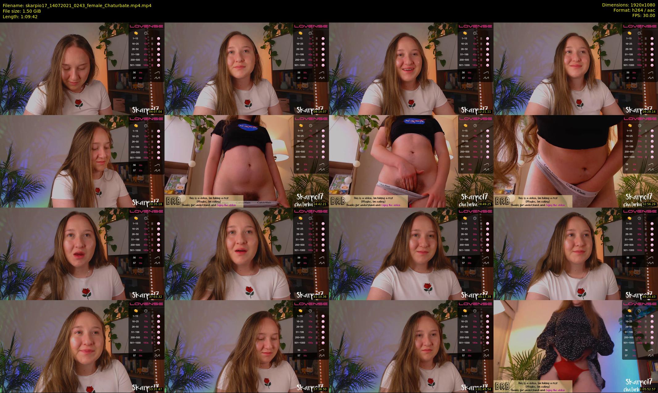 skarpio17 — 70 minute Chaturbate female cam show recording, 1080p, Jul 14, 2021