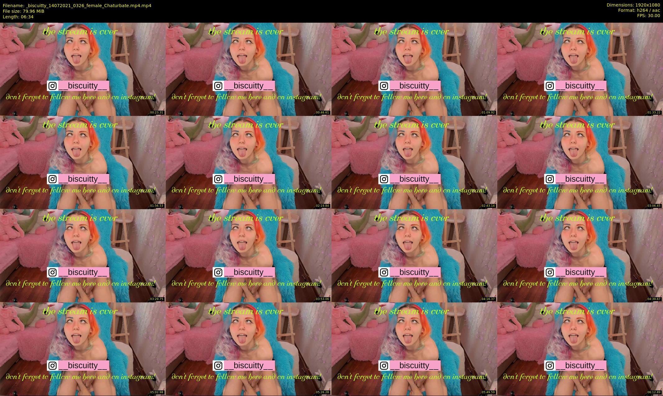 _biscuitty — 7 minute Chaturbate female cam show recording, 1080p, Jul 14, 2021