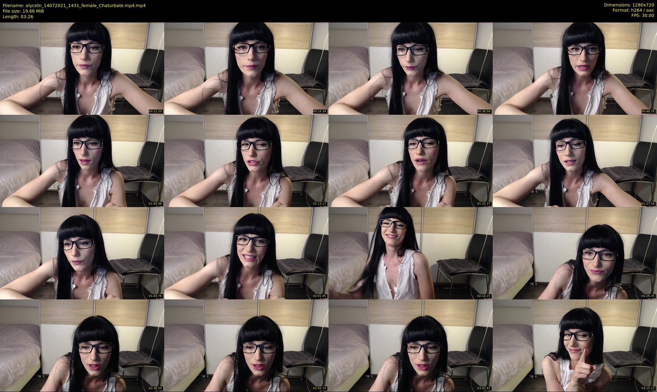 alycetn — 4 minute Chaturbate female cam show recording, 720p, Jul 14, 2021