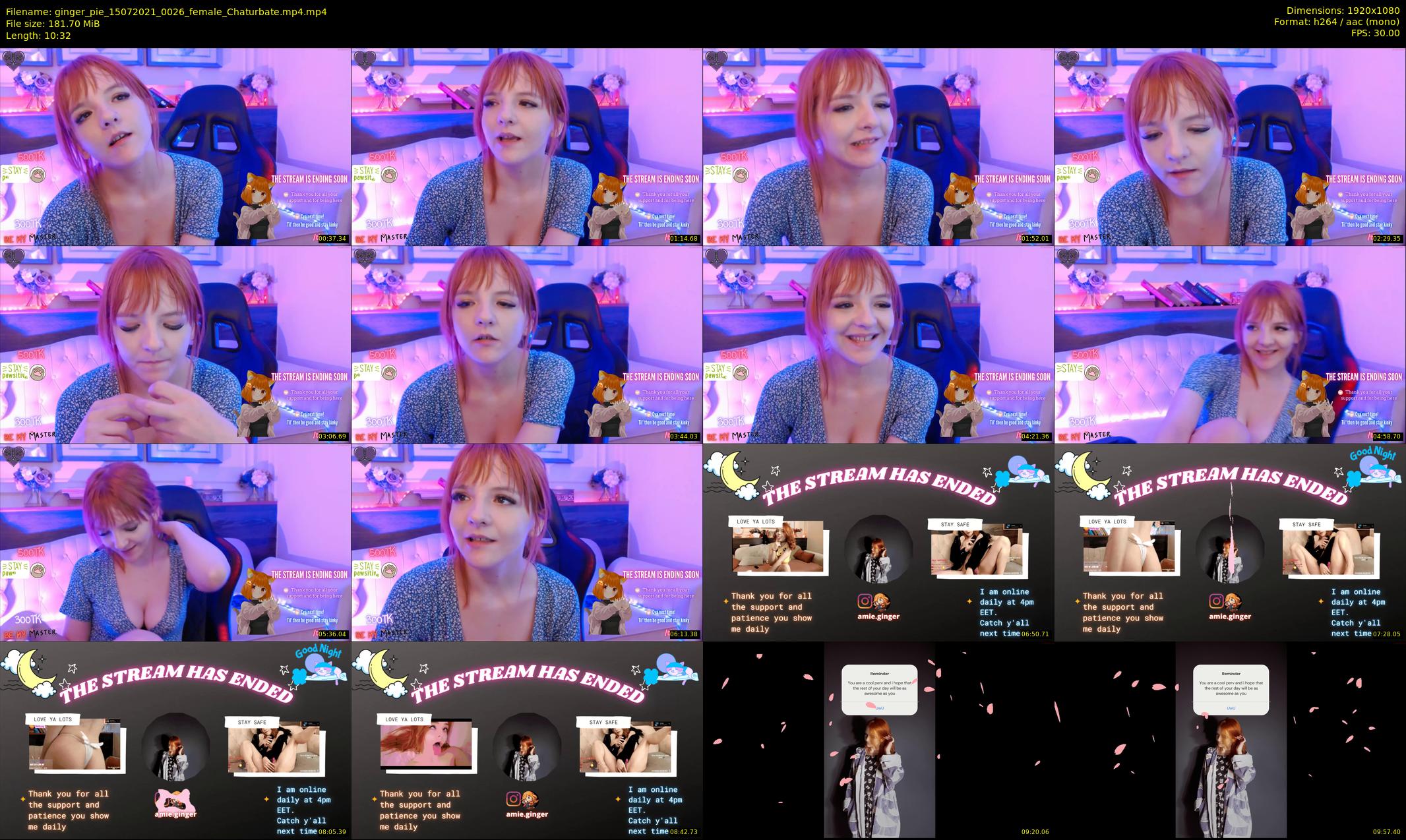ginger_pie — 11 minute Chaturbate female cam show recording, 1080p, Jul 15, 2021