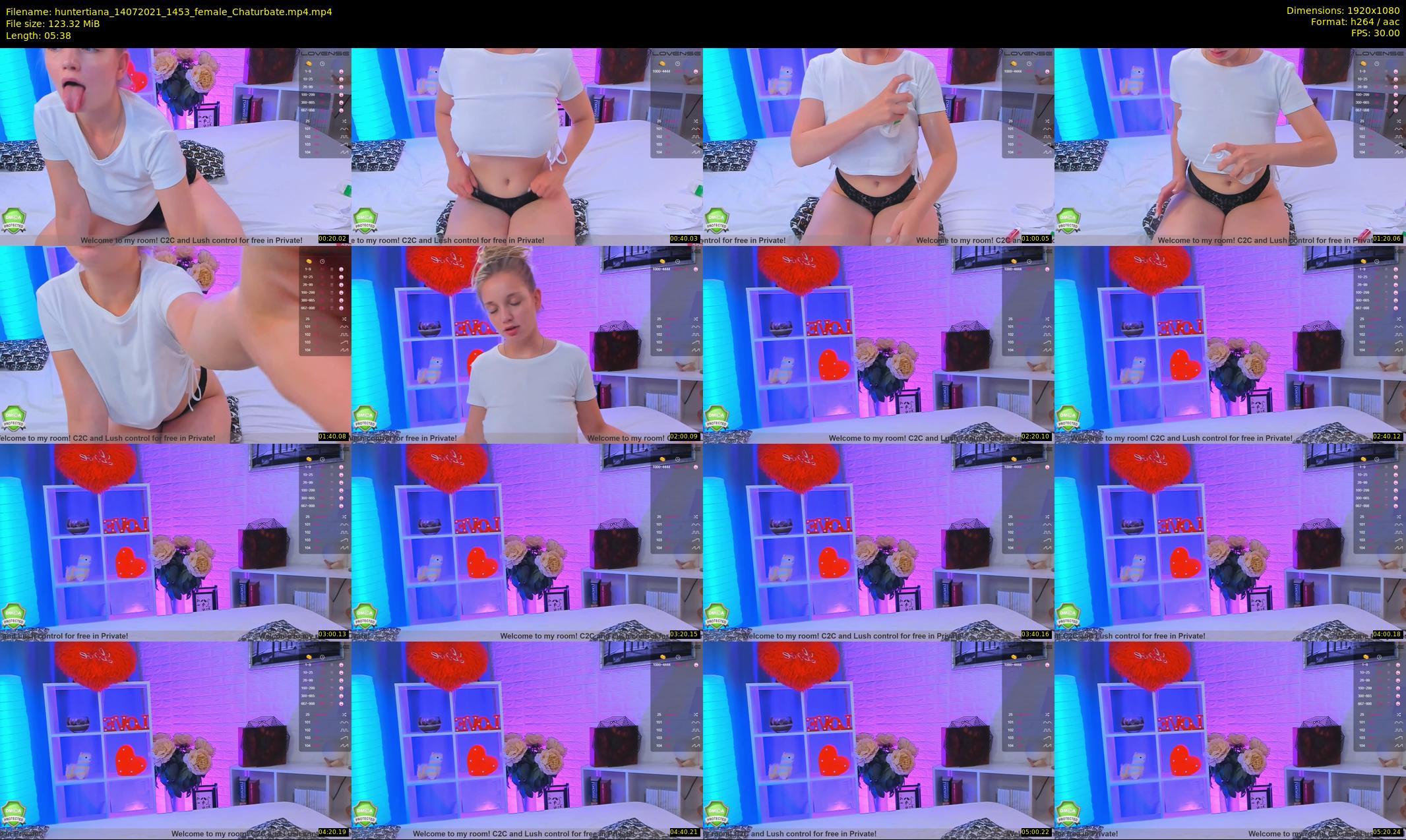 huntertiana — 6 minute Chaturbate female cam show recording, 1080p, Jul 14, 2021