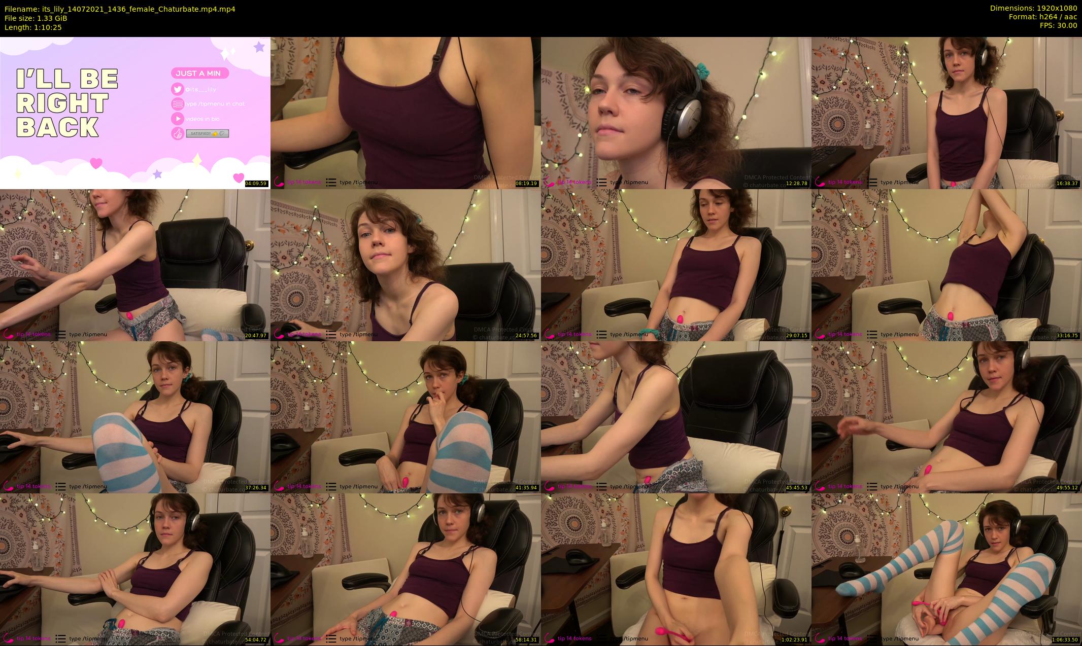 its_lily — 71 minute Chaturbate female cam show recording, 1080p, Jul 14, 2021
