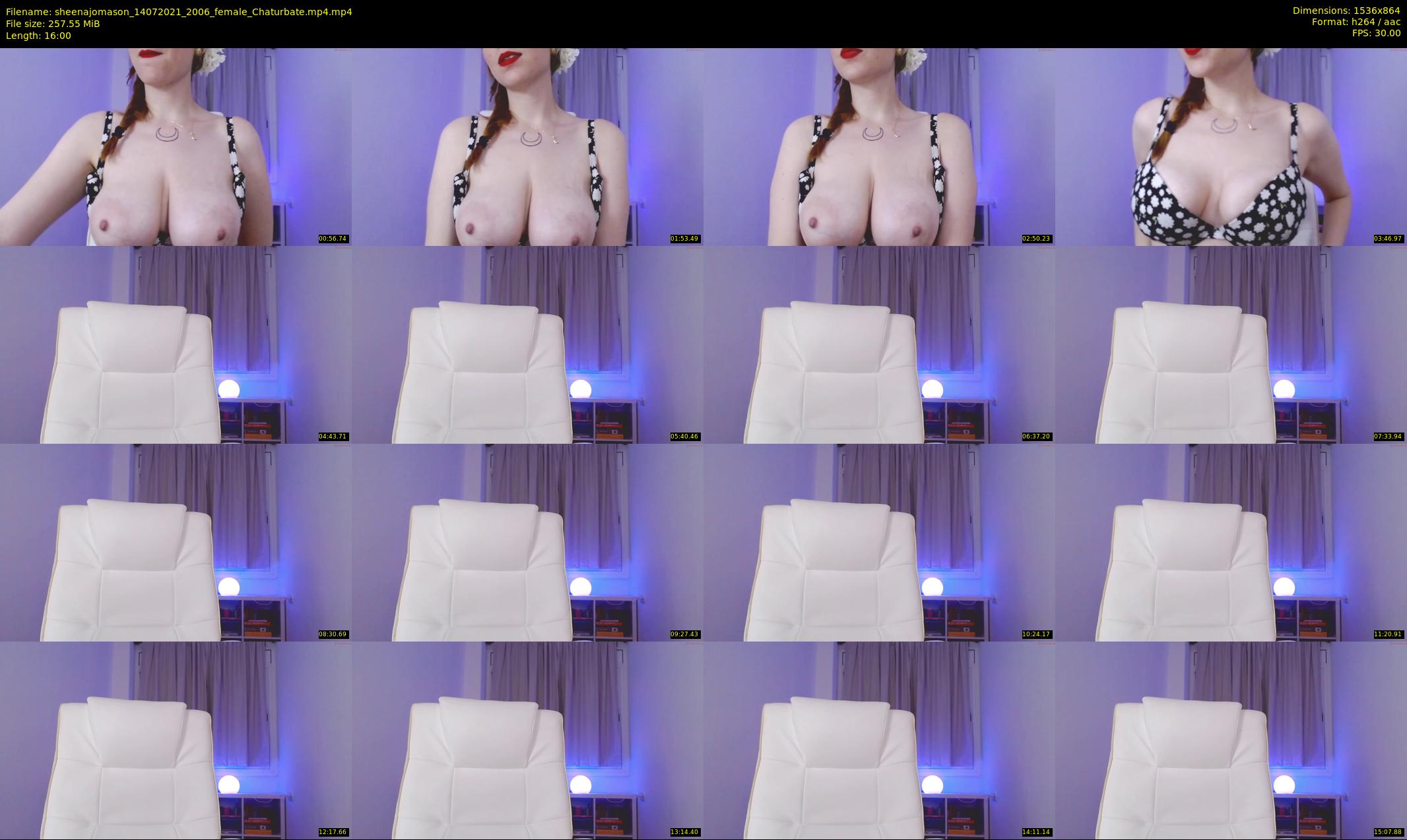 sheenajomason — 16 minute Chaturbate female cam show recording, 720p, Jul 14, 2021