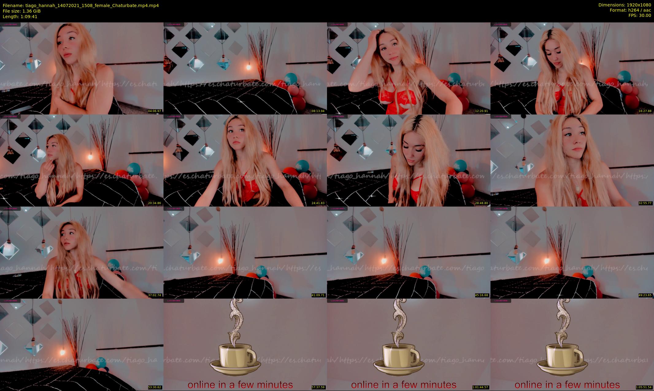tiago_hannah — 70 minute Chaturbate couple cam show recording, 1080p, Jul 14, 2021