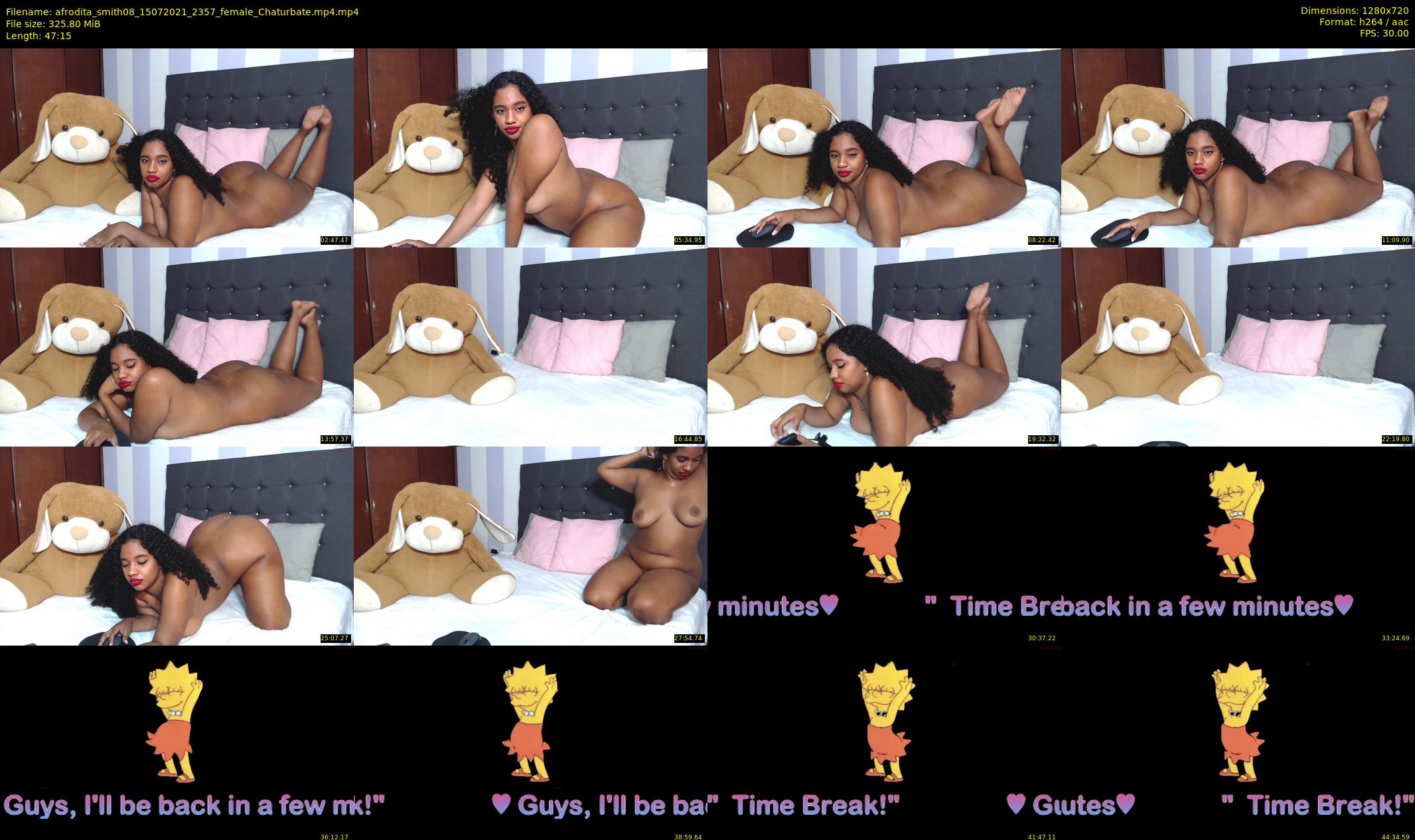 afrodita_smith08 — 48 minute Chaturbate female cam show recording, 720p, Jul 15, 2021