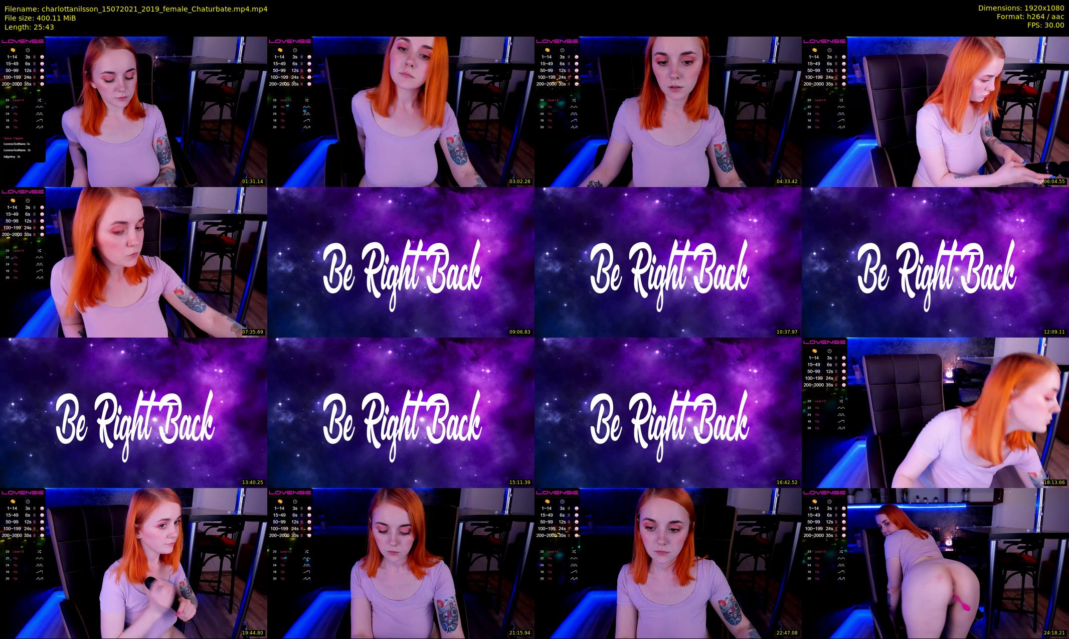 charlottanilsson — 26 minute Chaturbate female cam show recording, 1080p, Jul 15, 2021