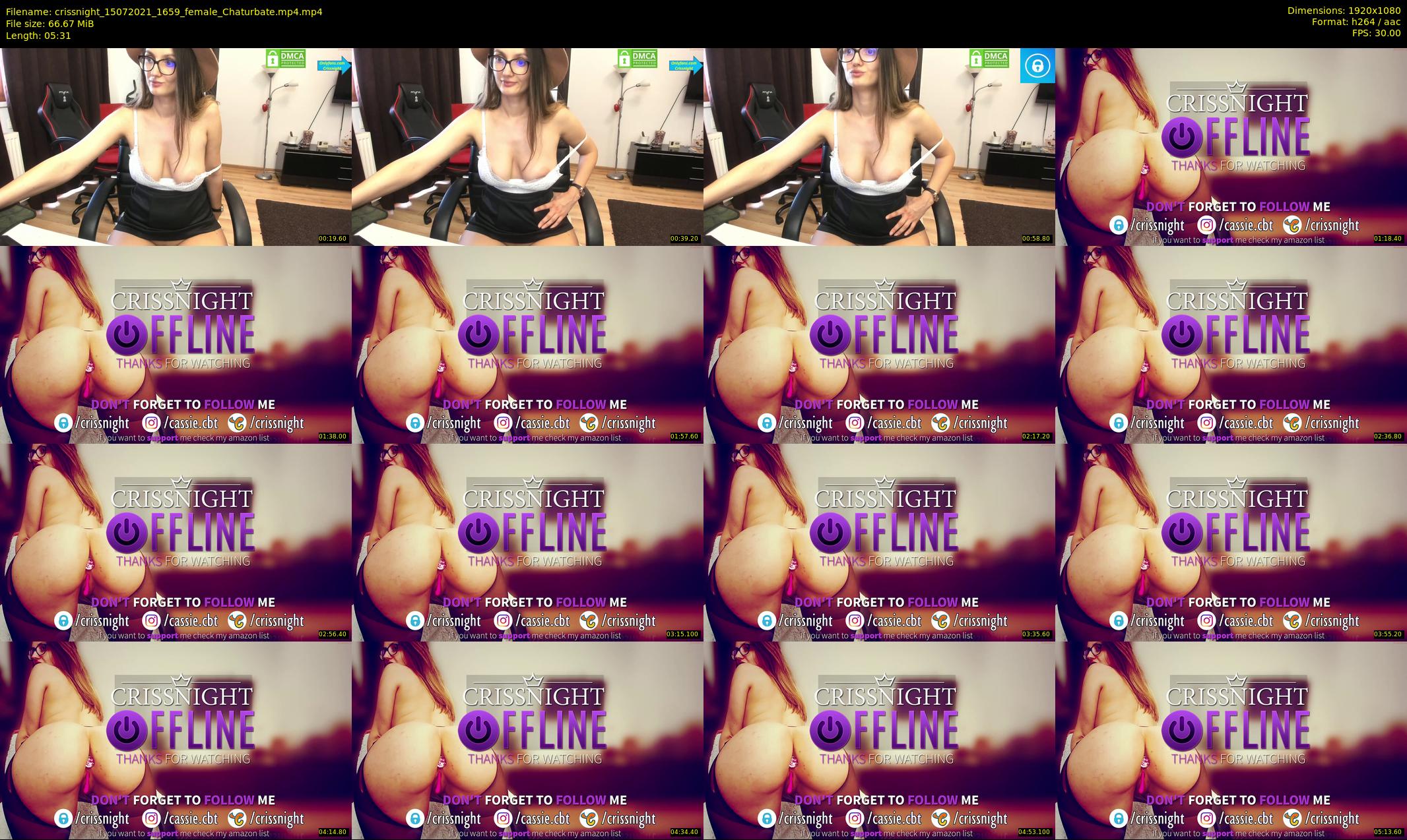 crissnight — 6 minute Chaturbate female cam show recording, 1080p, Jul 15, 2021