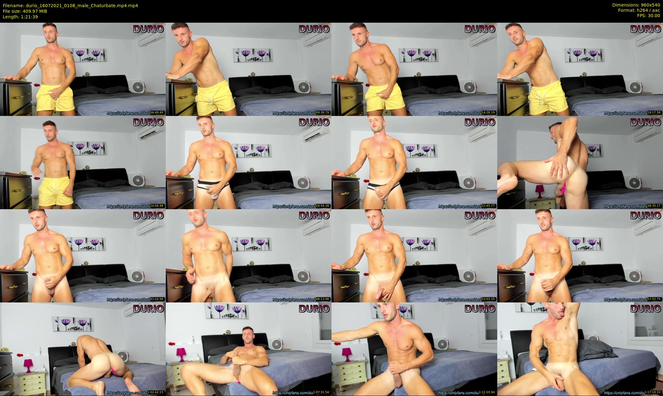 durio — 82 minute Chaturbate male cam show recording, 480p, Jul 16, 2021