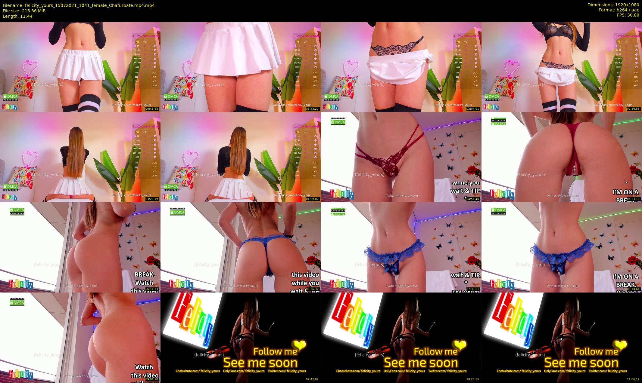 felicity_yours — 12 minute Chaturbate female cam show recording, 1080p, Jul 15, 2021