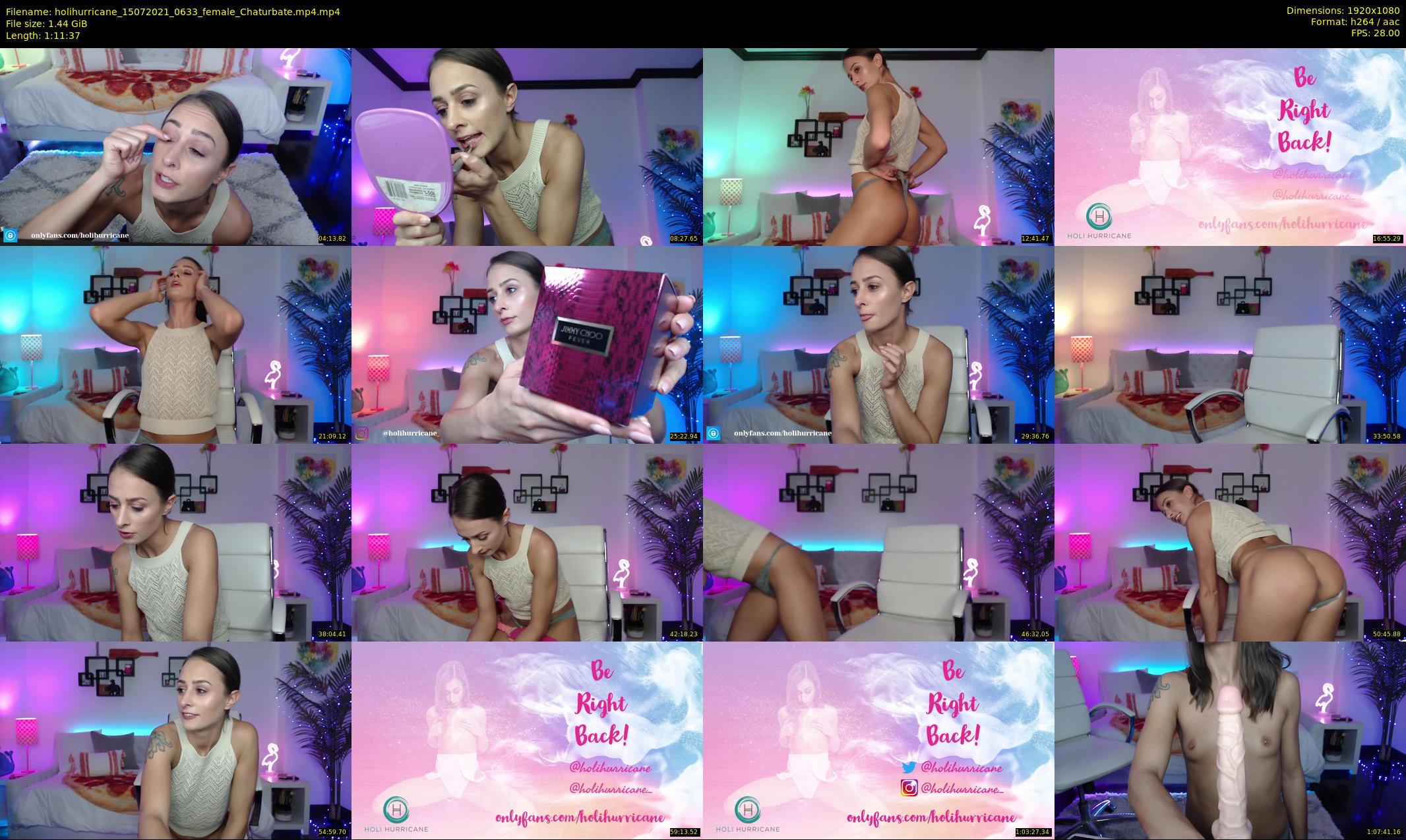 holihurricane — 72 minute Chaturbate female cam show recording, 1080p, Jul 15, 2021