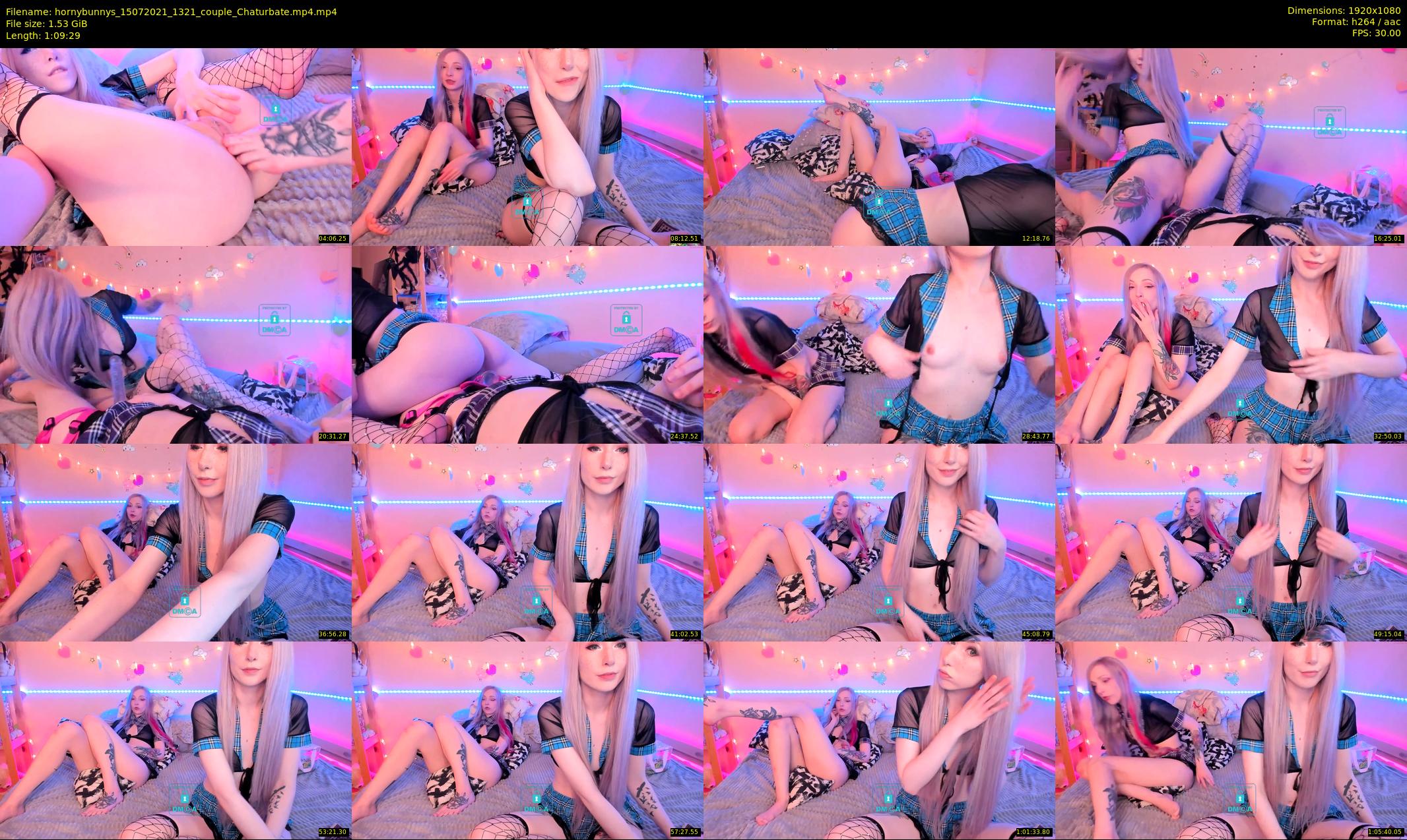 hornybunnys — 70 minute Chaturbate couple cam show recording, 1080p, Jul 15, 2021