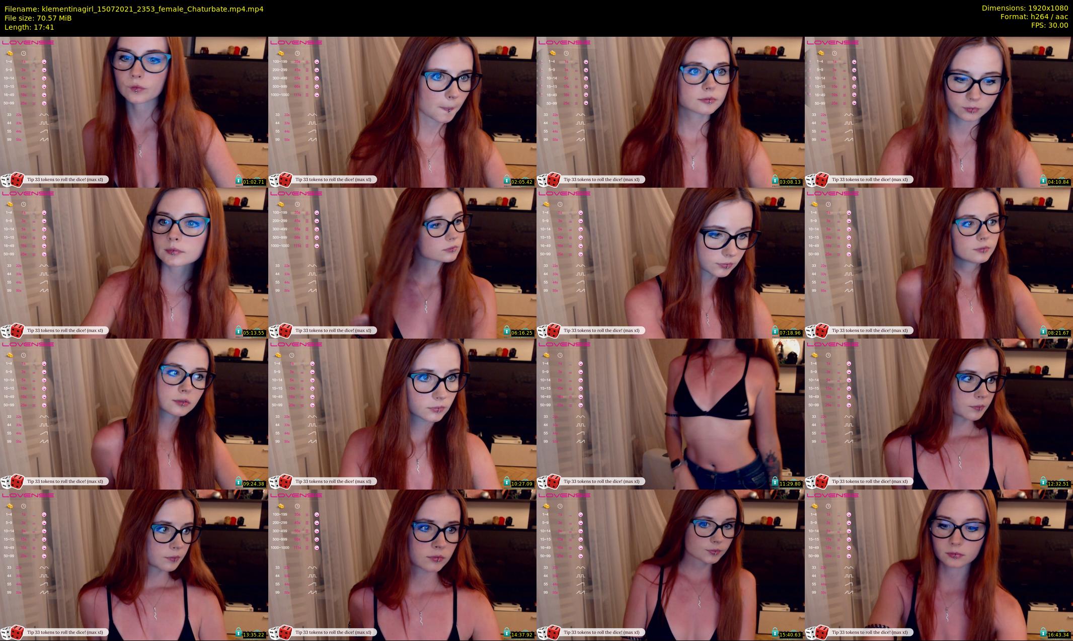 klementinagirl — 18 minute Chaturbate female cam show recording, 1080p, Jul 15, 2021