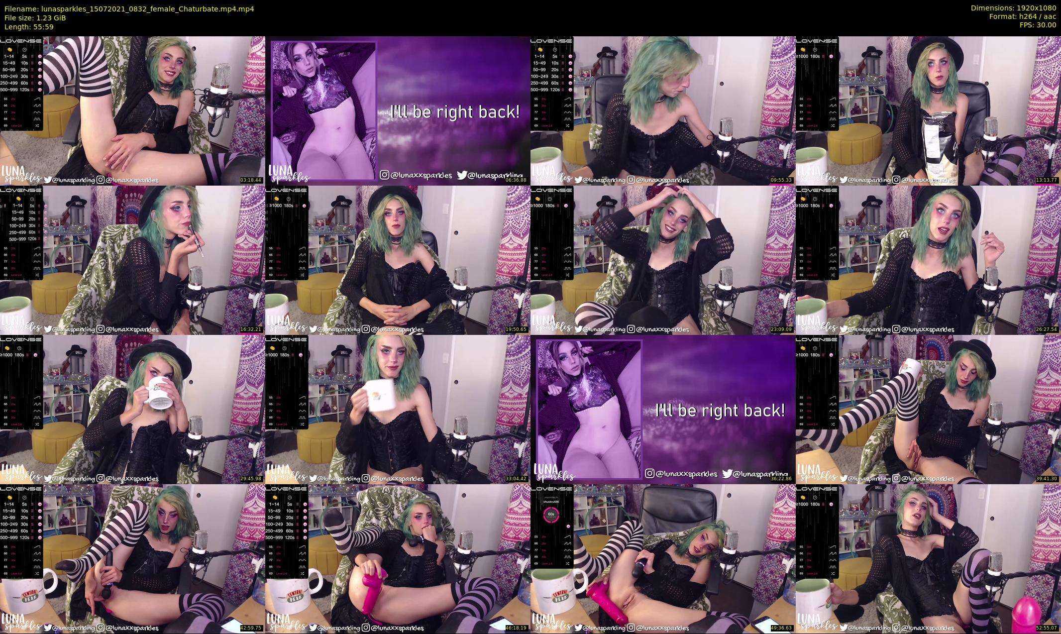 lunasparkles — 56 minute Chaturbate female cam show recording, 1080p, Jul 15, 2021
