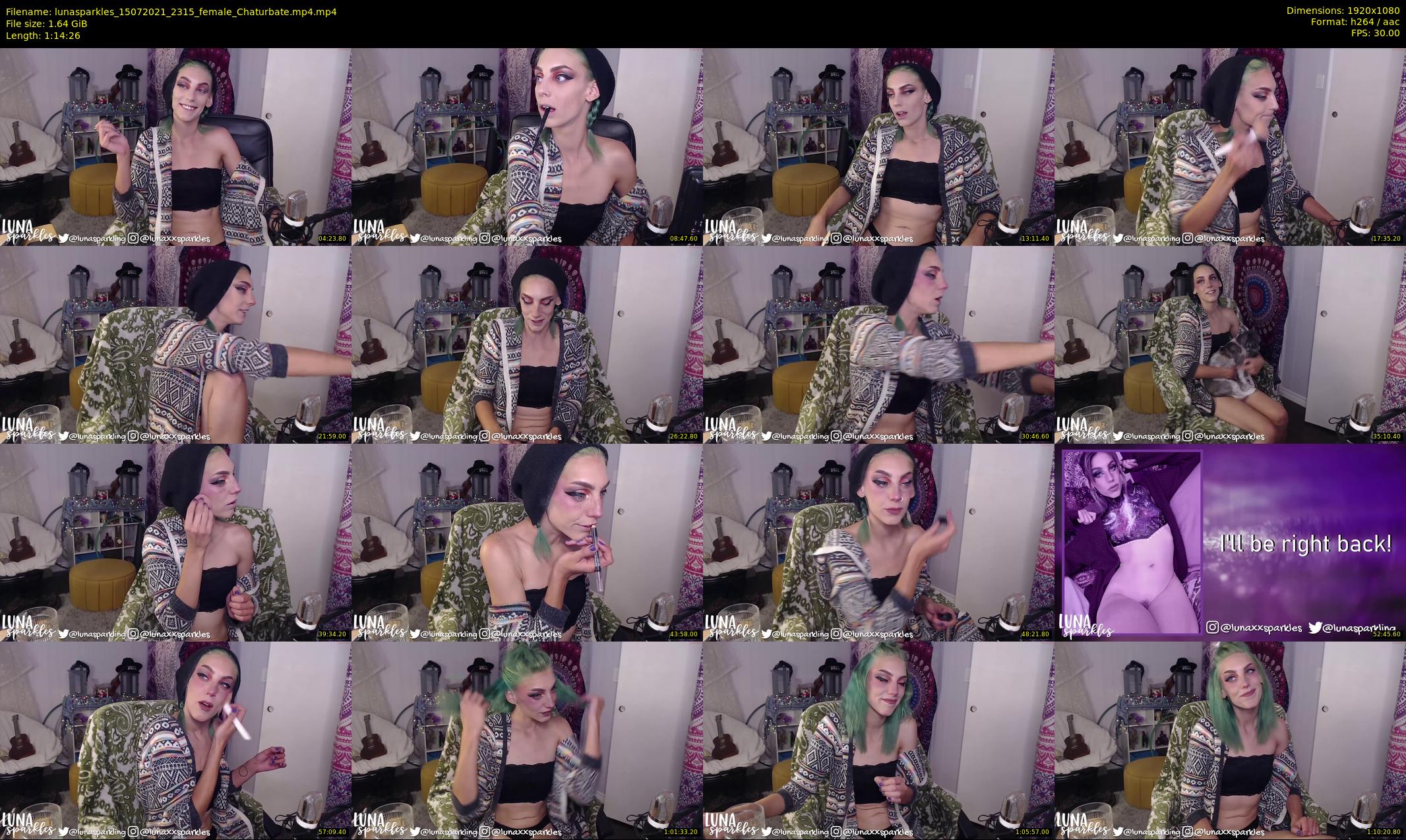 lunasparkles — 75 minute Chaturbate female cam show recording, 1080p, Jul 15, 2021