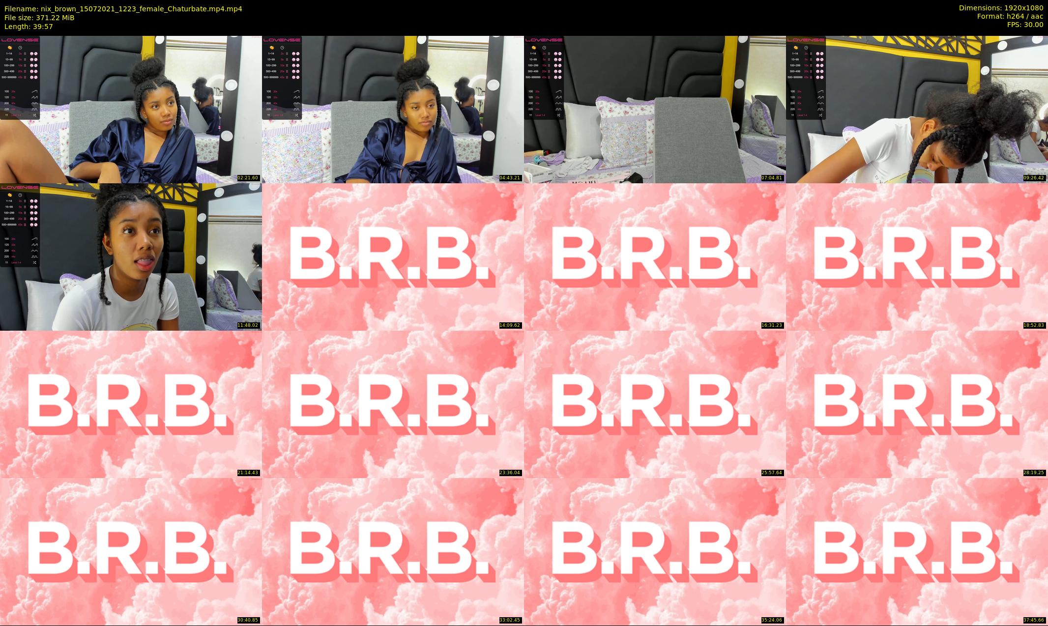 nix_brown — 40 minute Chaturbate female cam show recording, 1080p, Jul 15, 2021
