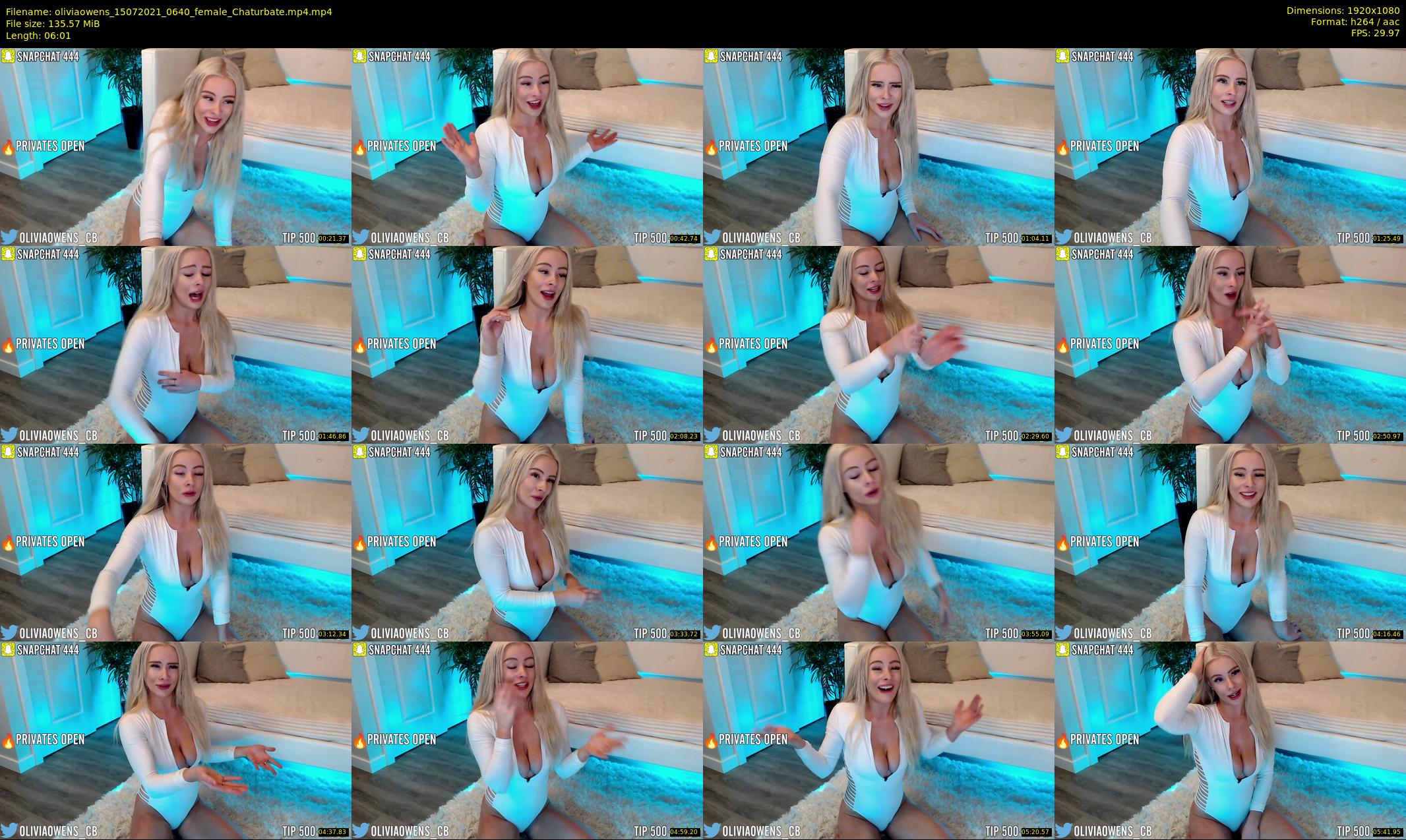 oliviaowens — 7 minute Chaturbate female cam show recording, 1080p, Jul 15, 2021