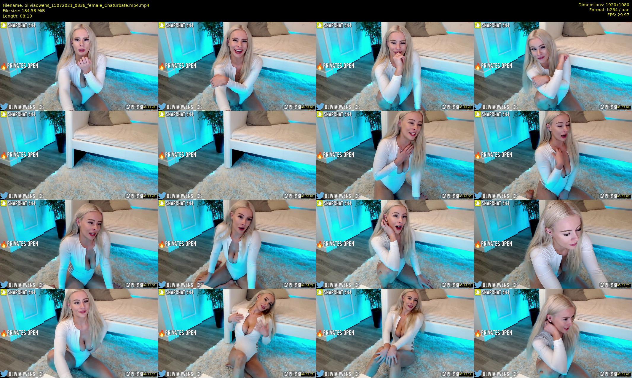 oliviaowens — 9 minute Chaturbate female cam show recording, 1080p, Jul 15, 2021