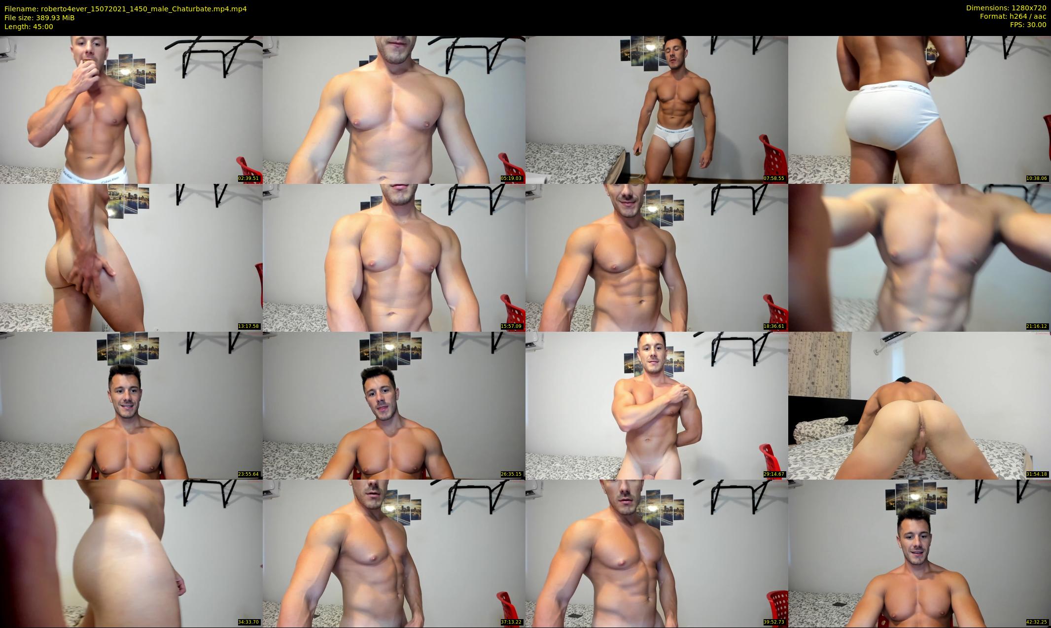 roberto4ever — 45 minute Chaturbate male cam show recording, 720p, Jul 15, 2021