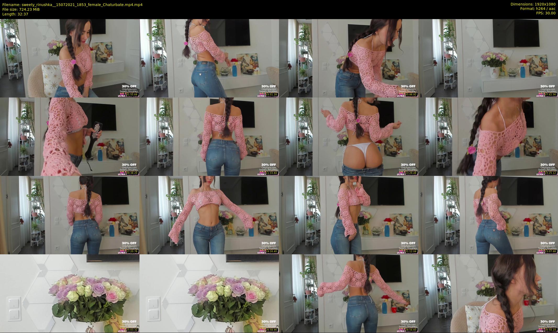 sweety_rinushka_ — 33 minute Chaturbate female cam show recording, 1080p, Jul 15, 2021