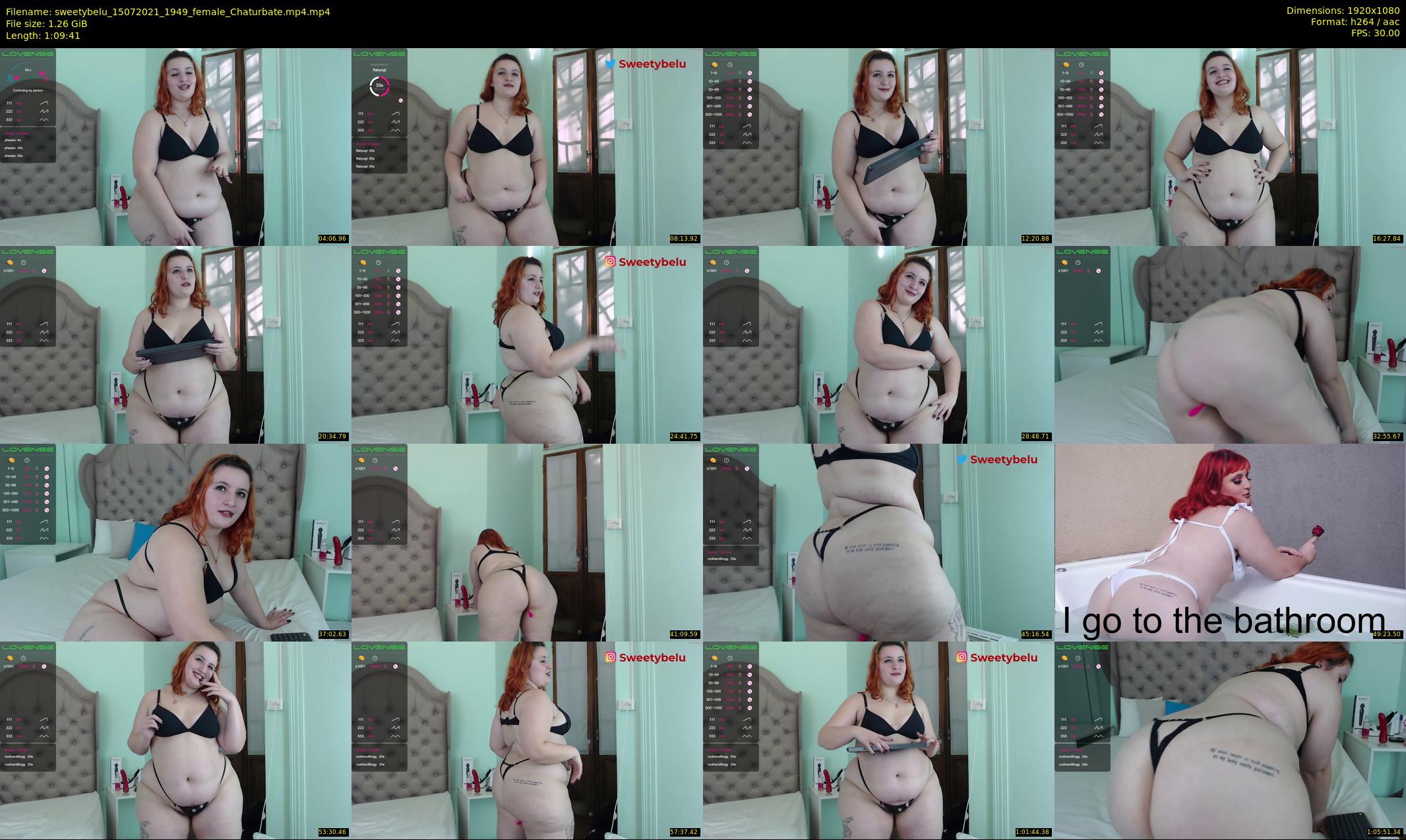 sweetybelu — 70 minute Chaturbate female cam show recording, 1080p, Jul 15, 2021