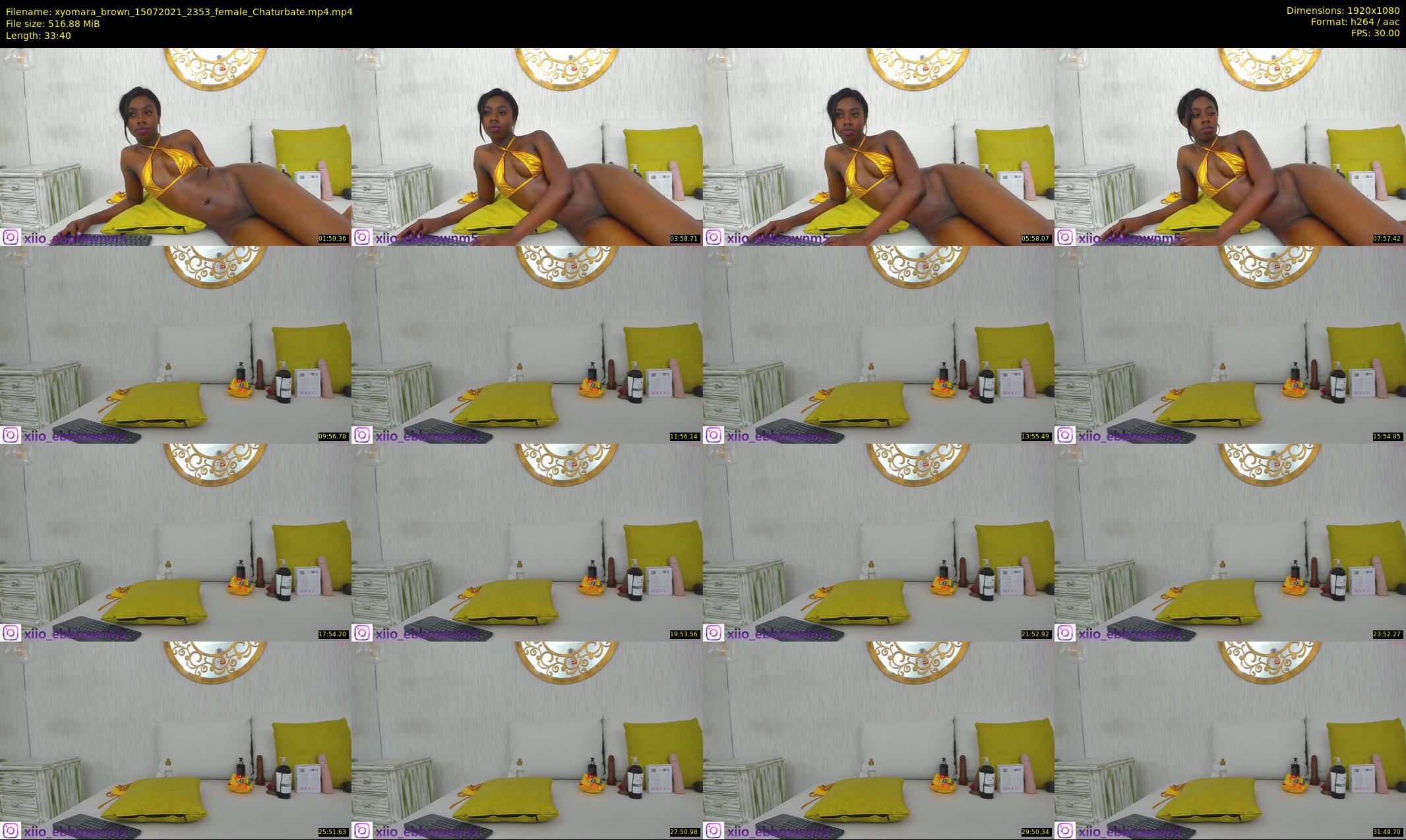 xyomara_brown — 34 minute Chaturbate female cam show recording, 1080p, Jul 15, 2021