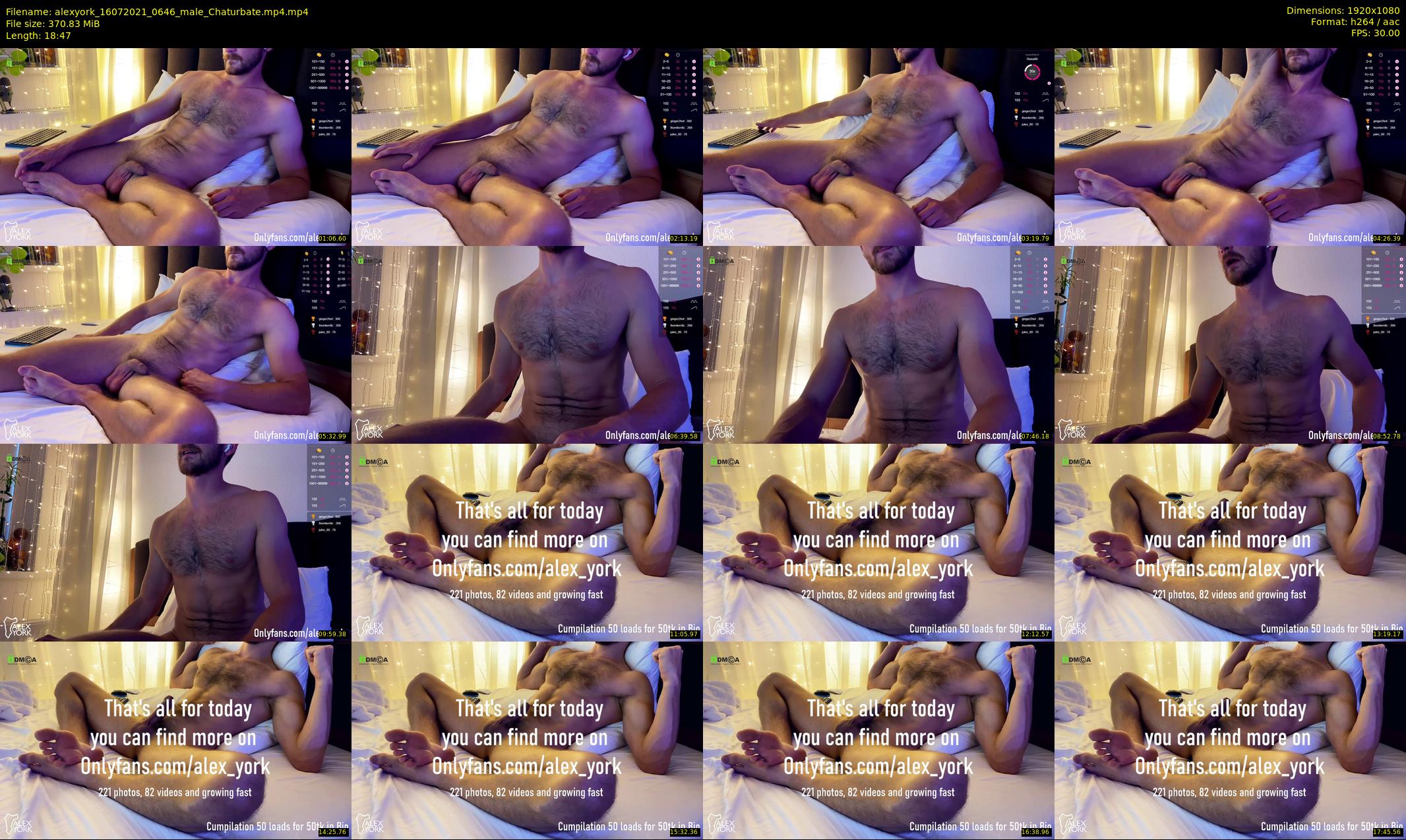 alexyork — 19 minute Chaturbate male cam show recording, 1080p, Jul 16, 2021