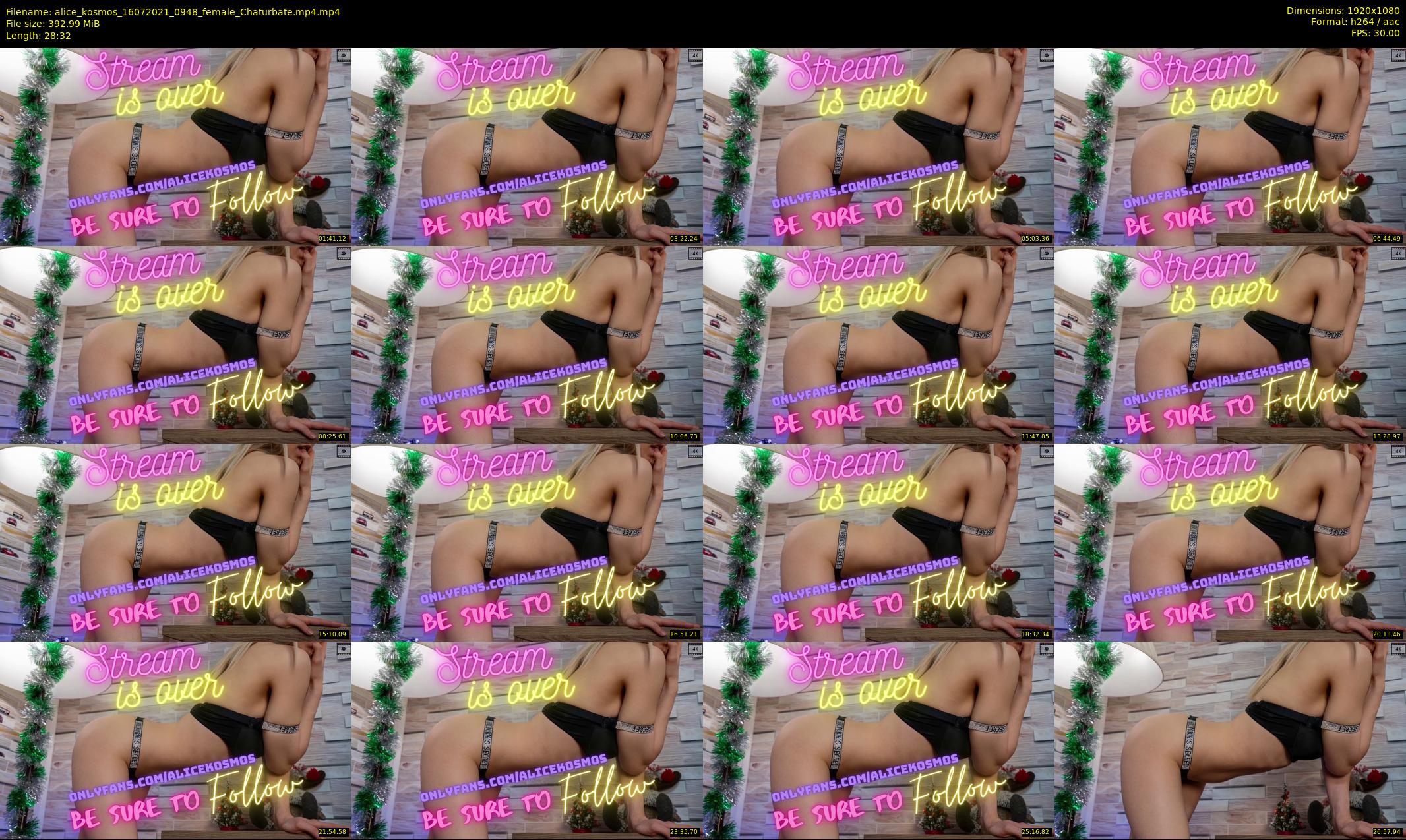 alice_kosmos — 29 minute Chaturbate female cam show recording, 1080p, Jul 16, 2021