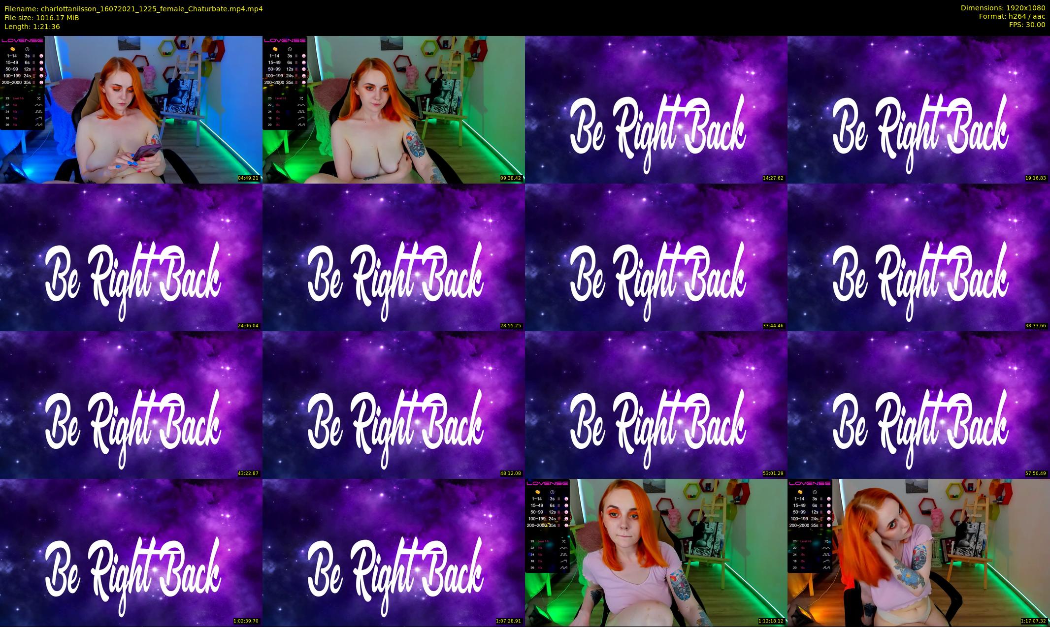 charlottanilsson — 82 minute Chaturbate female cam show recording, 1080p, Jul 16, 2021
